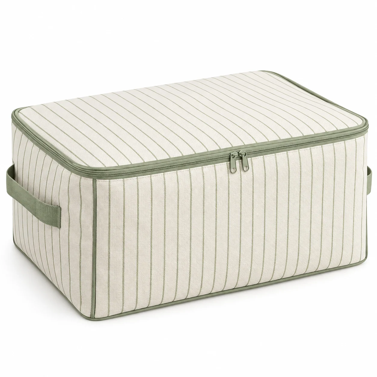 Sage Stripe Clothes Storage Bag, Standard