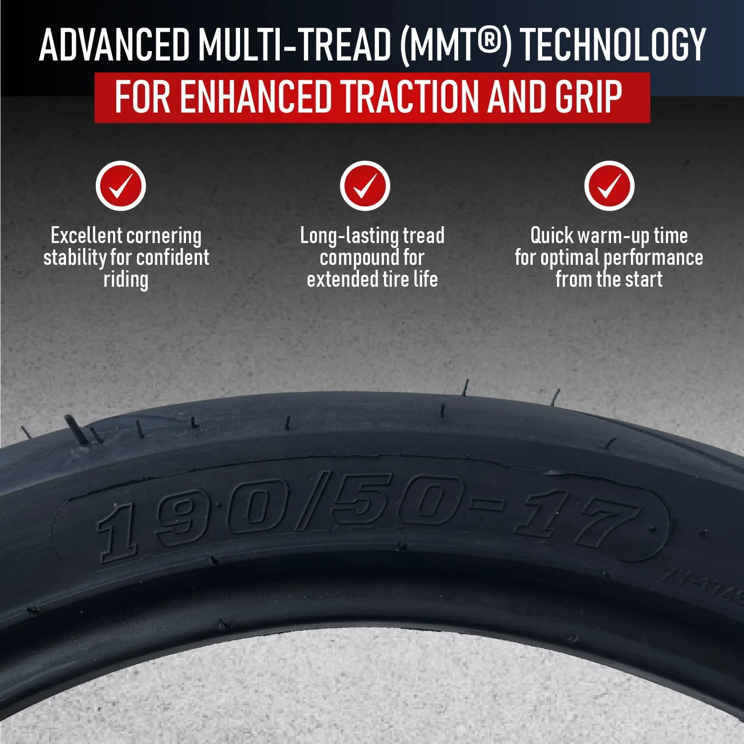 190/50 17 ® S1 XX Rear Motorcycle Tire 75W 190/50ZR17 (DOT 2123) Image 3