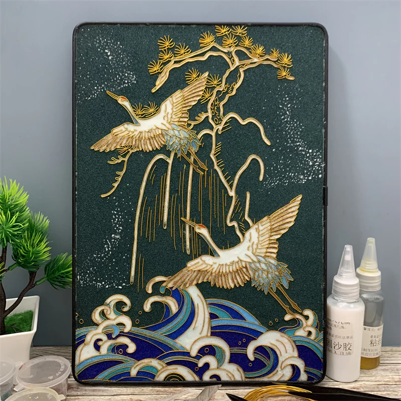 Crane Series ,Beginner Cloisonné Enamel DIY Kit, with Tutorial& All Tools