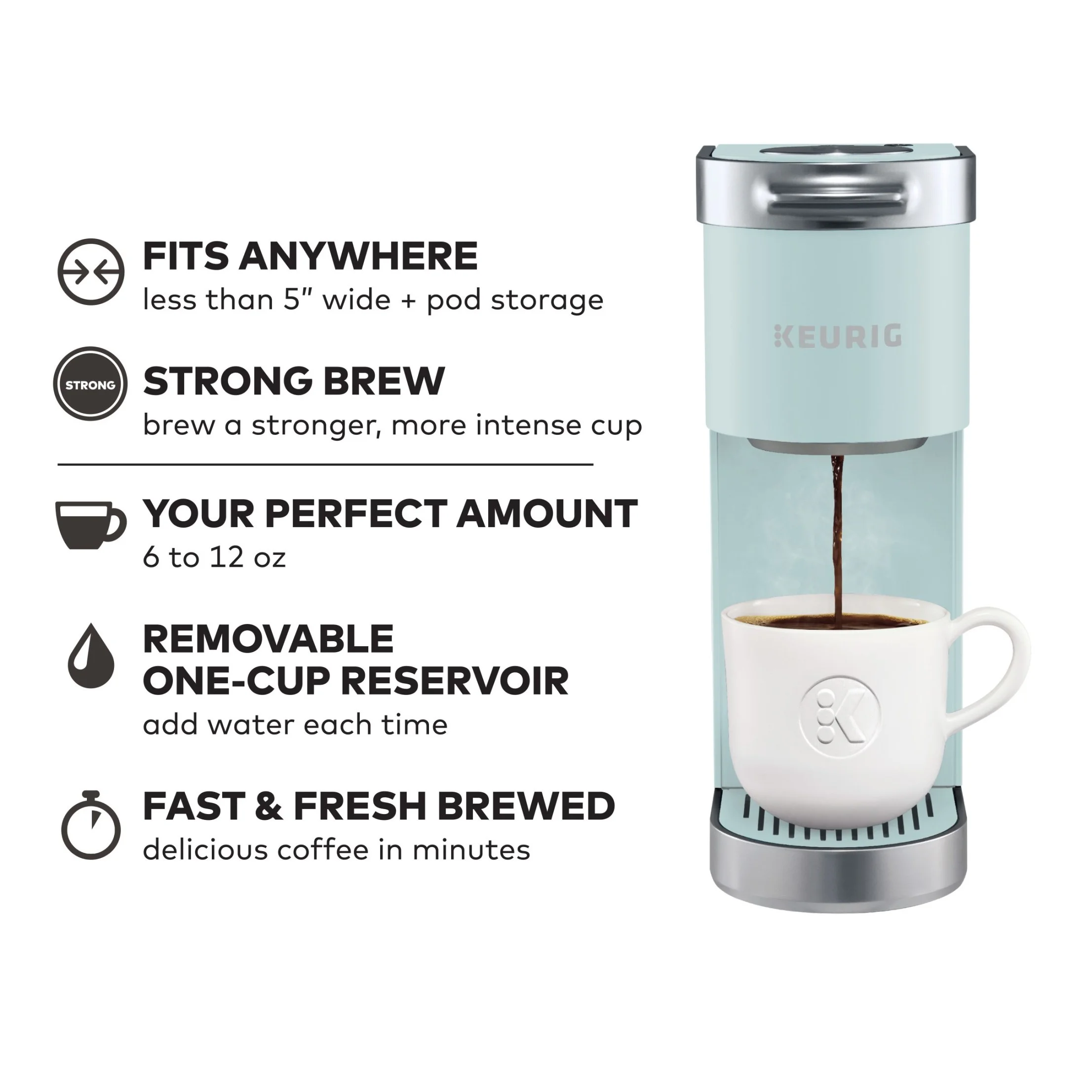 Keurig K - Mini Plus Single Serve K - Cup Pod Coffee Maker, Dusty Rosé