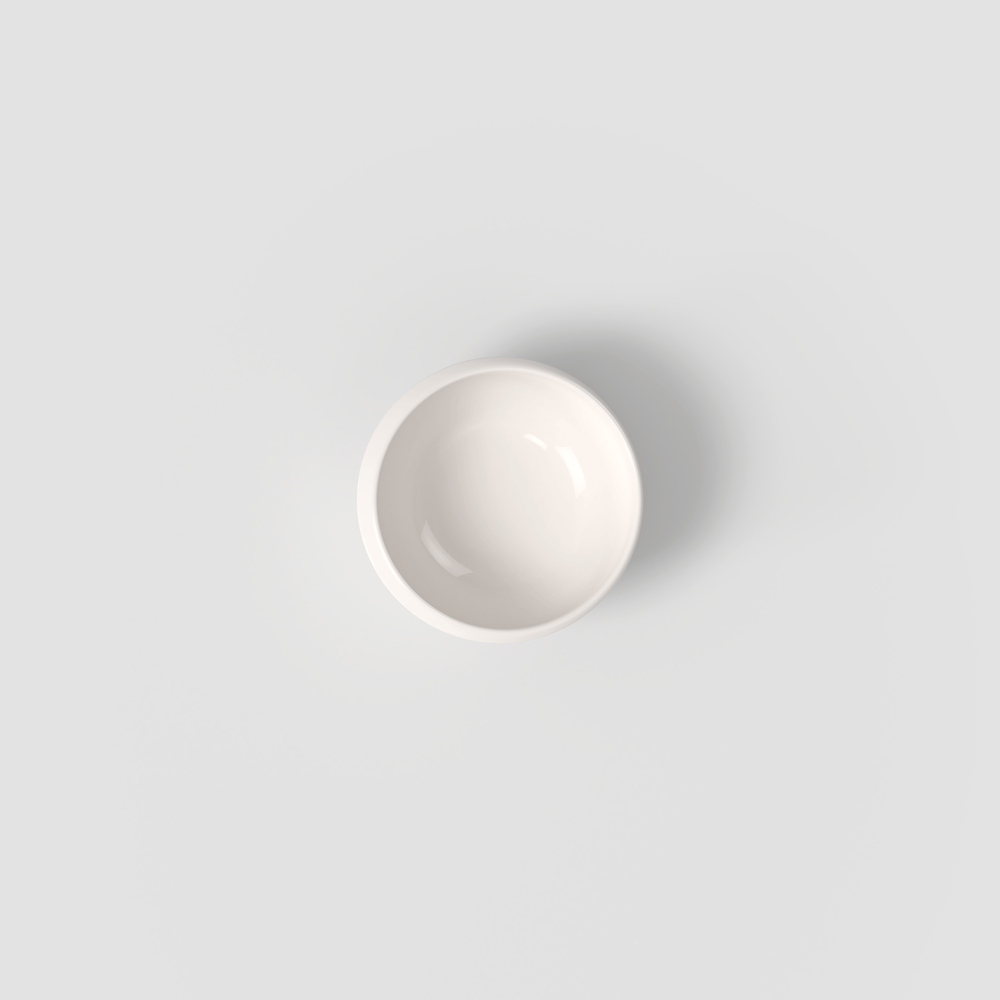 NewMoon Dipping bowl - White, 1.4 oz, Premium Porcelain