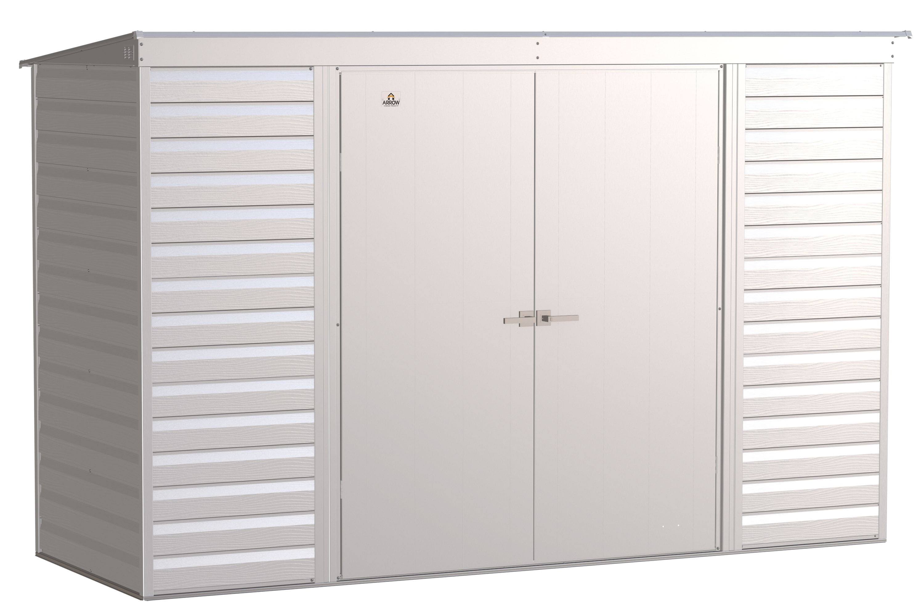 Arrow Select Steel Storage Shed 10x4 - Flute Grey