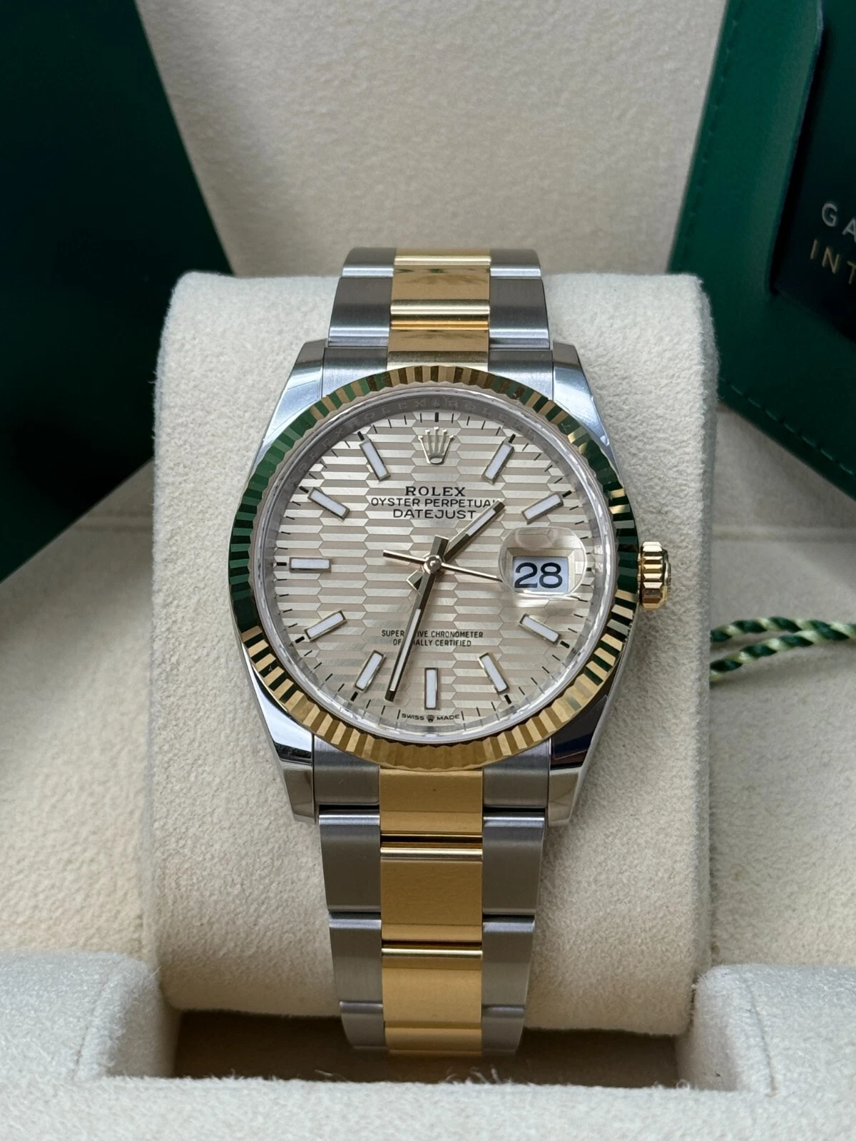 [Super Clone]RLX  Datejust 36mm 126233-0040 Golden Fluted Motif 36mm Dial Oyster Bracelet