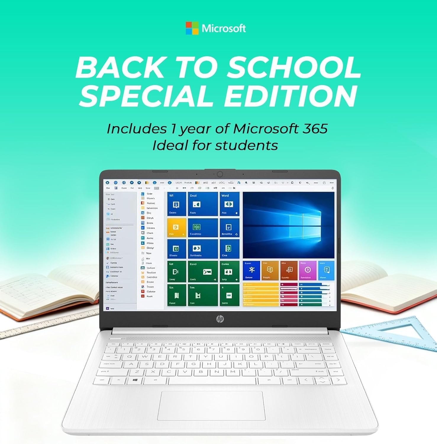 HP Ultrabook Laptop with Copilot AI & Office 365 • Intel High Performance CPU • 32GB RAM • 2.1TB Storage (1.1TB SSD and 1TB OneDrive) • Windows 11 w/o Earbuds