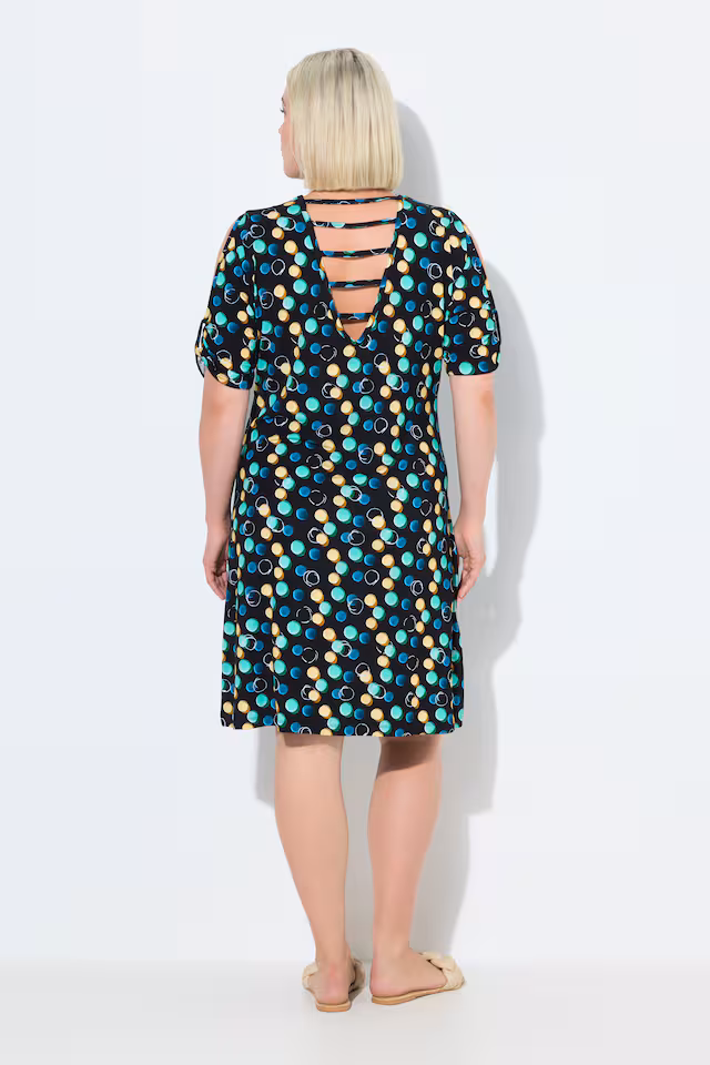 Bubble Print Short Sleeve Dress
