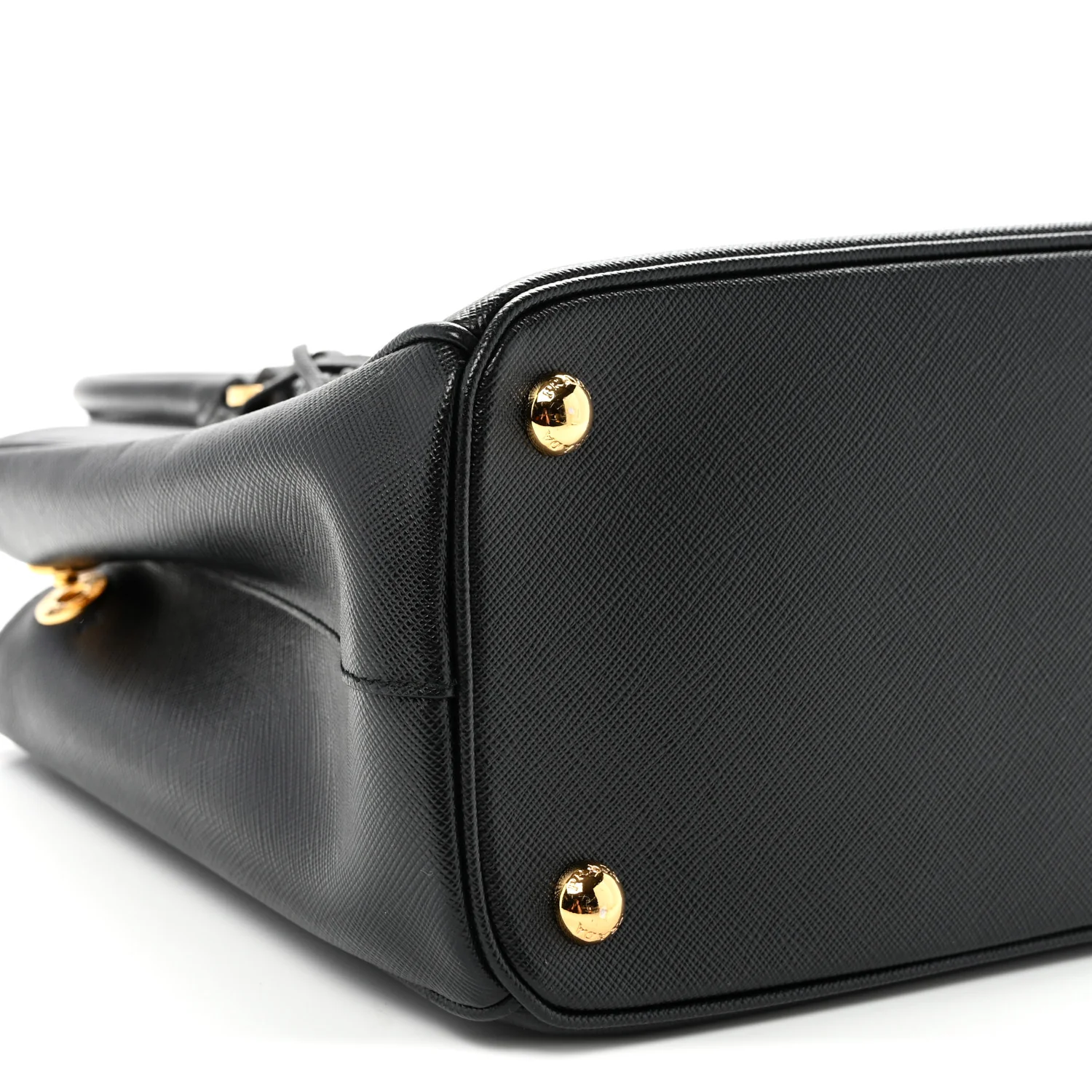 Saffiano Small Galleria Double Zip Tote Black