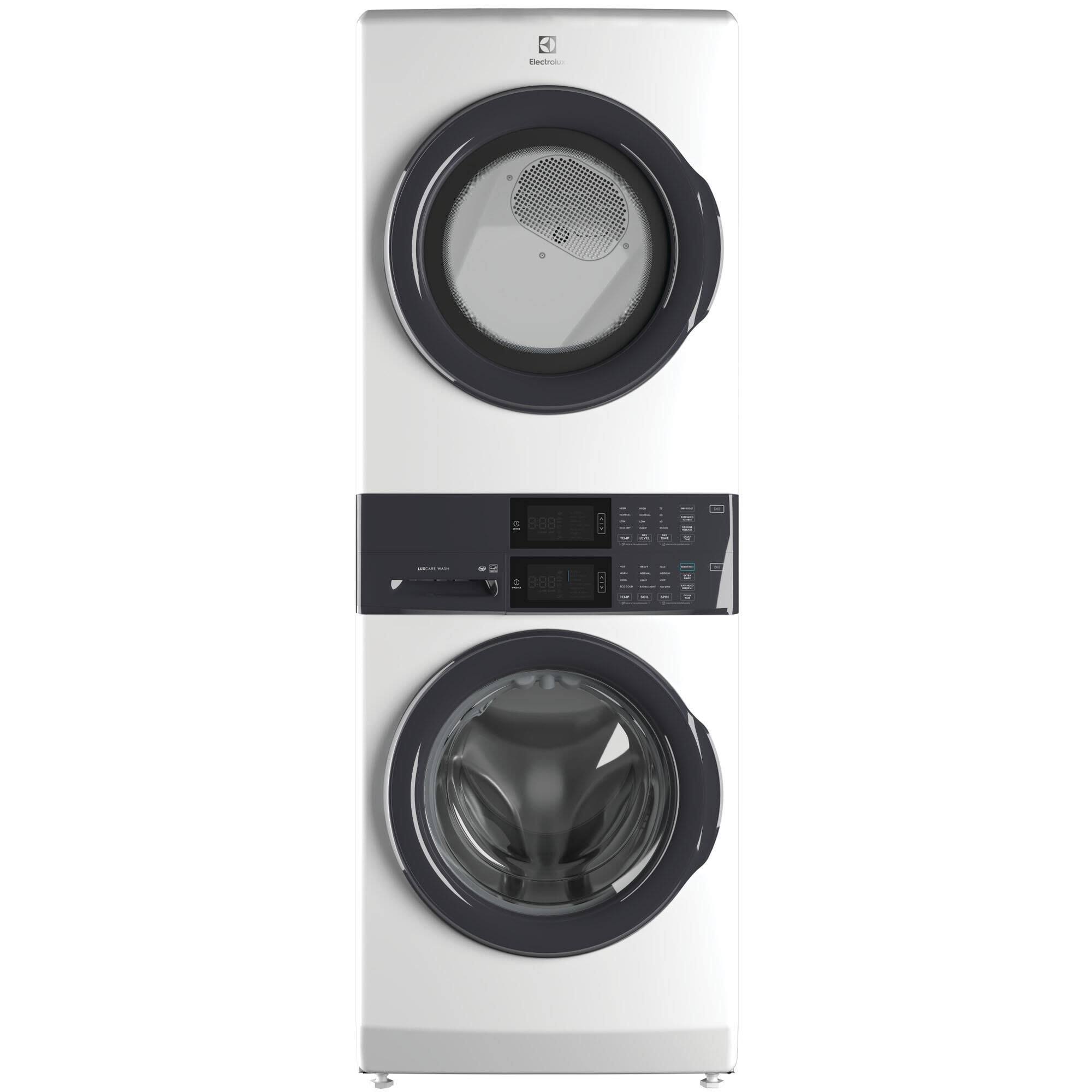 Electrolux - Laundry Tower Single Unit Front Load 4.4 Cu. ft. Washer & 8 Cu. ft. GAS Dryer - White