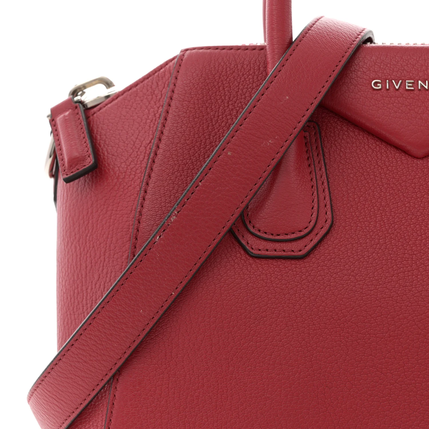 Sugar Goatskin Small Antigona Vermillon