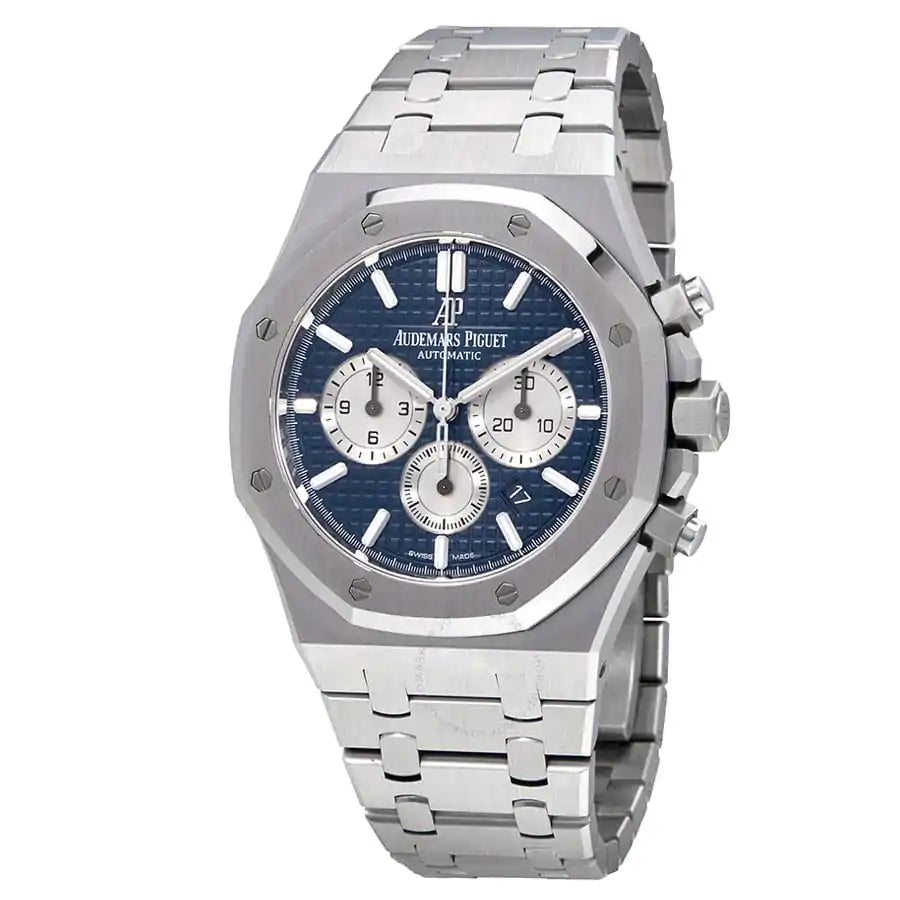 [Super Clone]Audemars Piguet Royal Oak 41mm Blue Dial Stainless Steel Bracelet Men's Watch