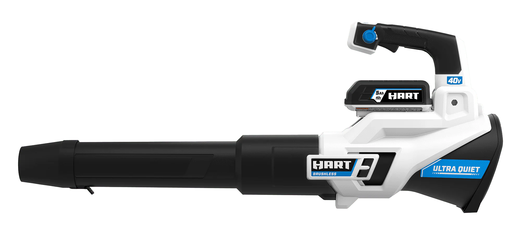 HART 40 - Volt Cordless SUPERCHARGE Brushless 650 CFM Blower (1) 5.0 Ah Lithium Ion Battery