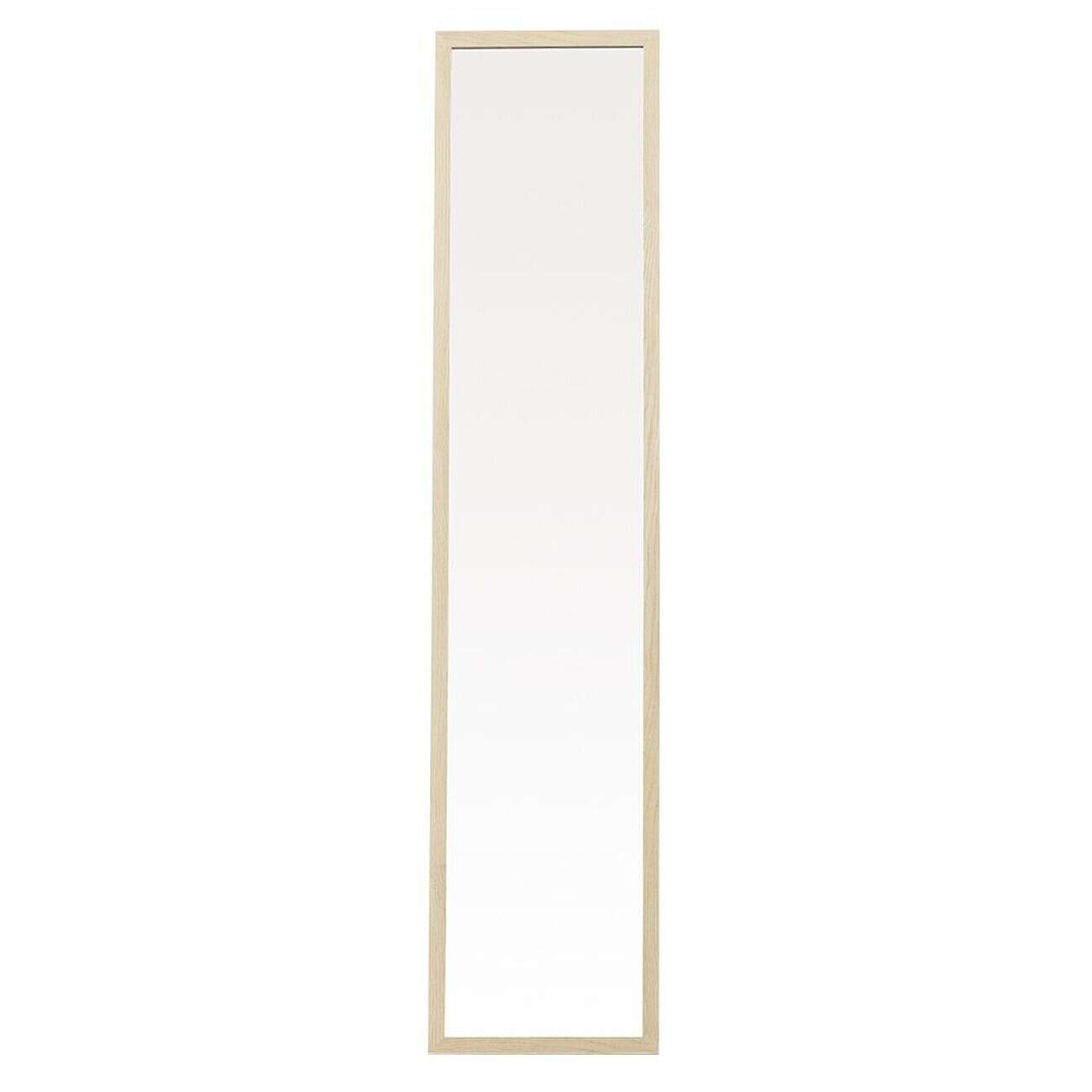 Grand miroir psyché marron clair