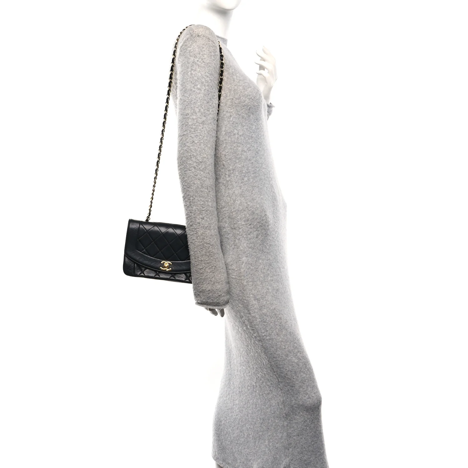 Lambskin Quilted Small Single Flap Black