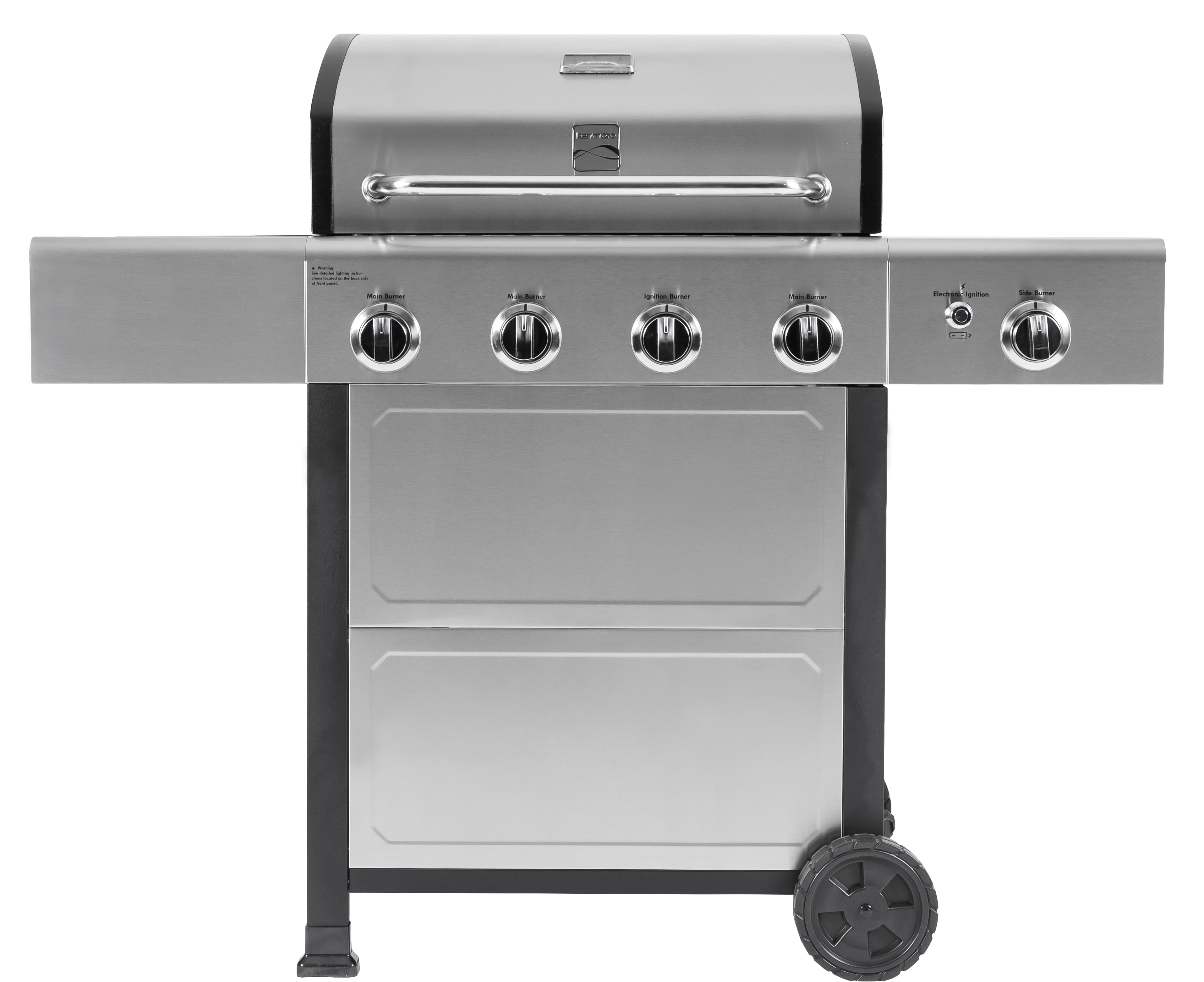 4-Burner Outdoor Propane Gas Grill with Side Burner. Open Cart. Stainless Steel