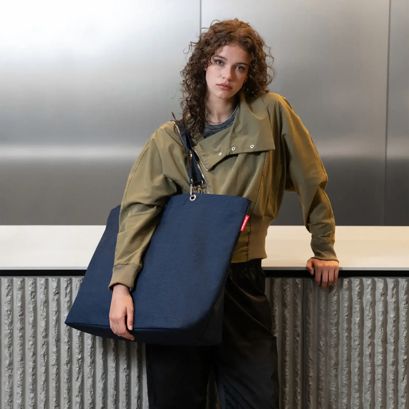 shopper XL twist navy