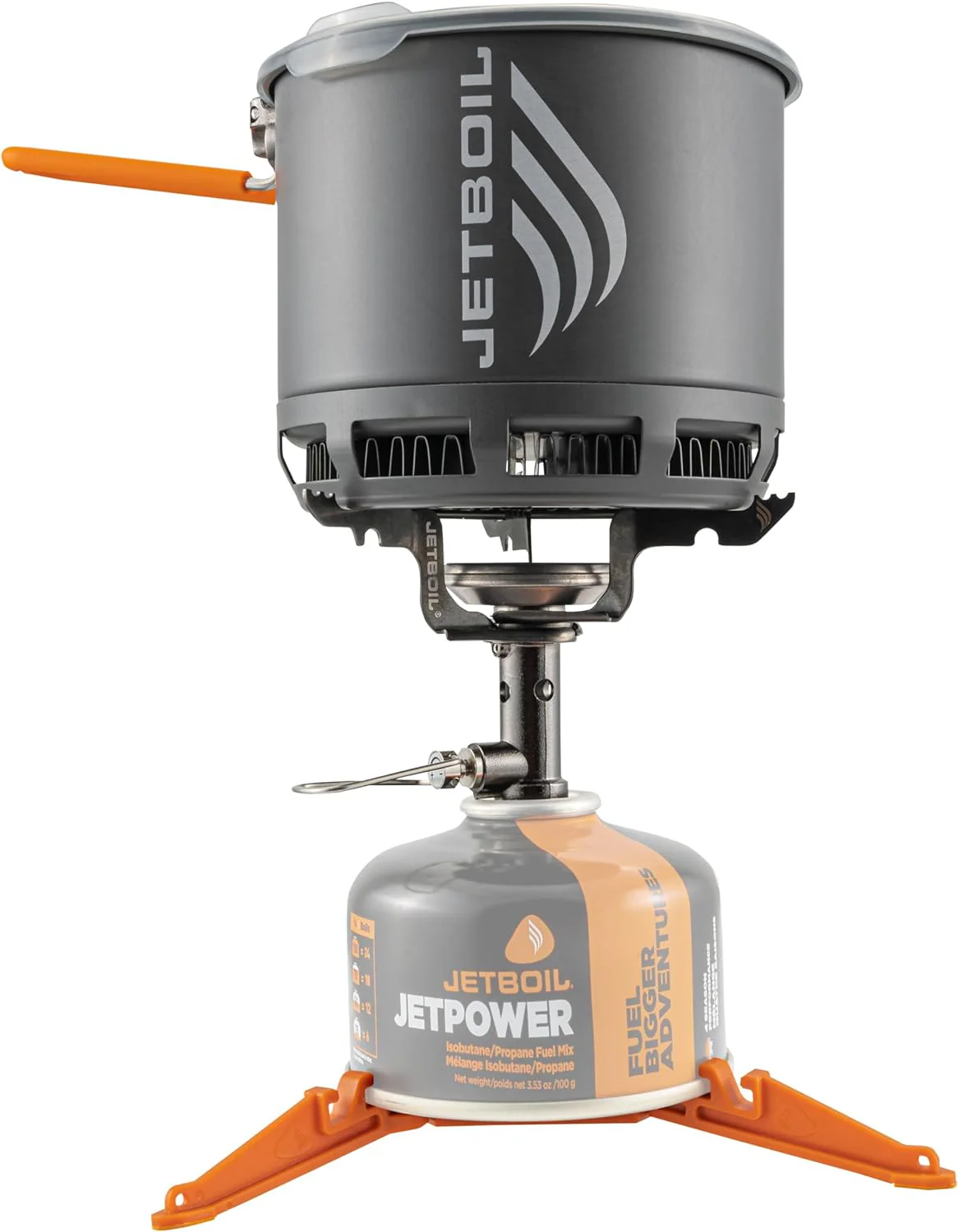 Ultralight Camping & Backpacking Stove System, Nesting Portable Propane/Isobutane Burner with Cooking Cup for Outdoor Trips & Hiking