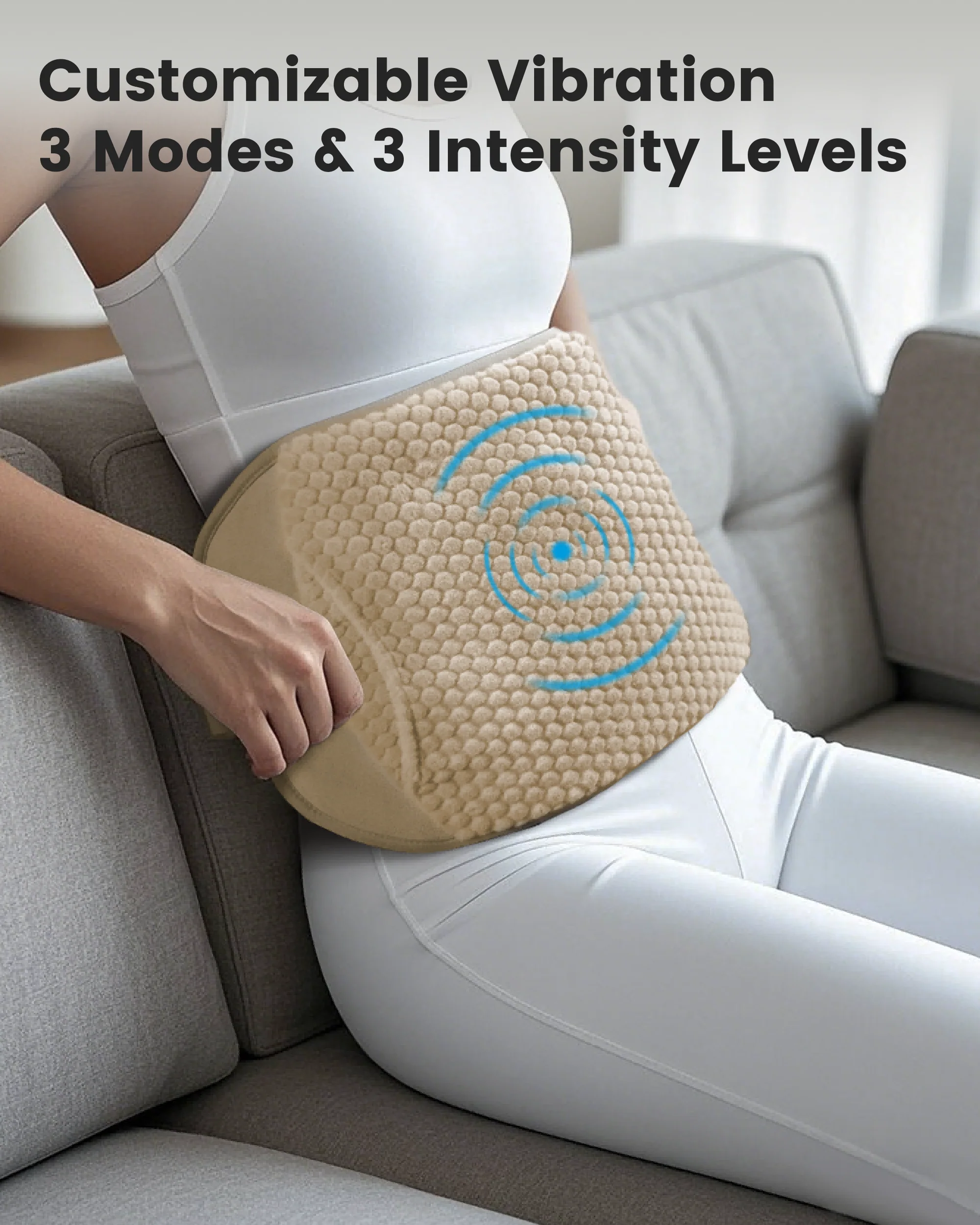 Plush Fabric Heating-Vibrating Massage Mat - 6413