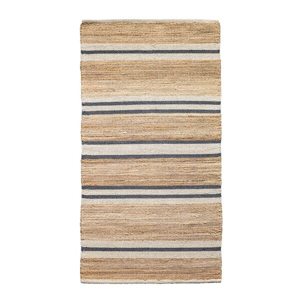 Lyon jute gulvløper 70x230 cm natur blå