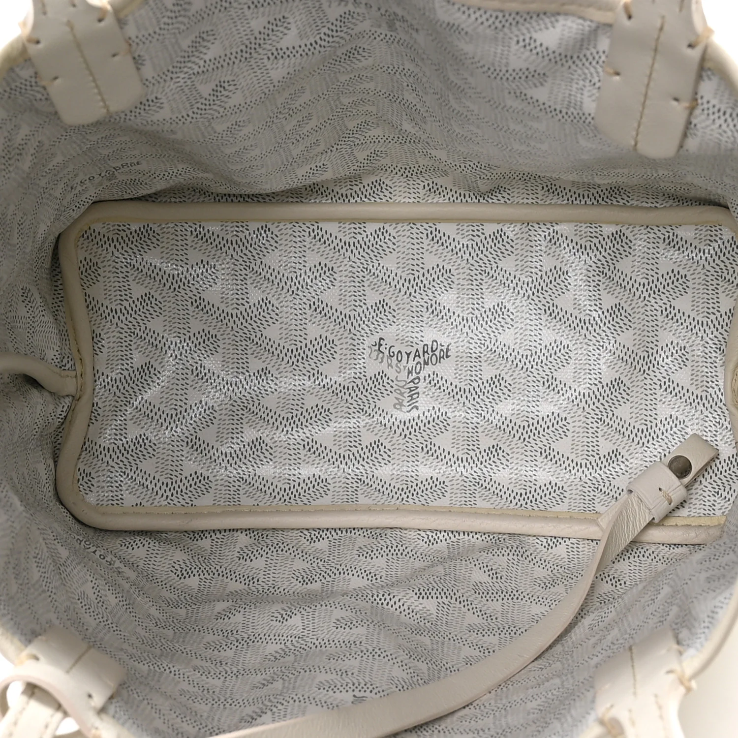Goyardine Reversible Mini Anjou White