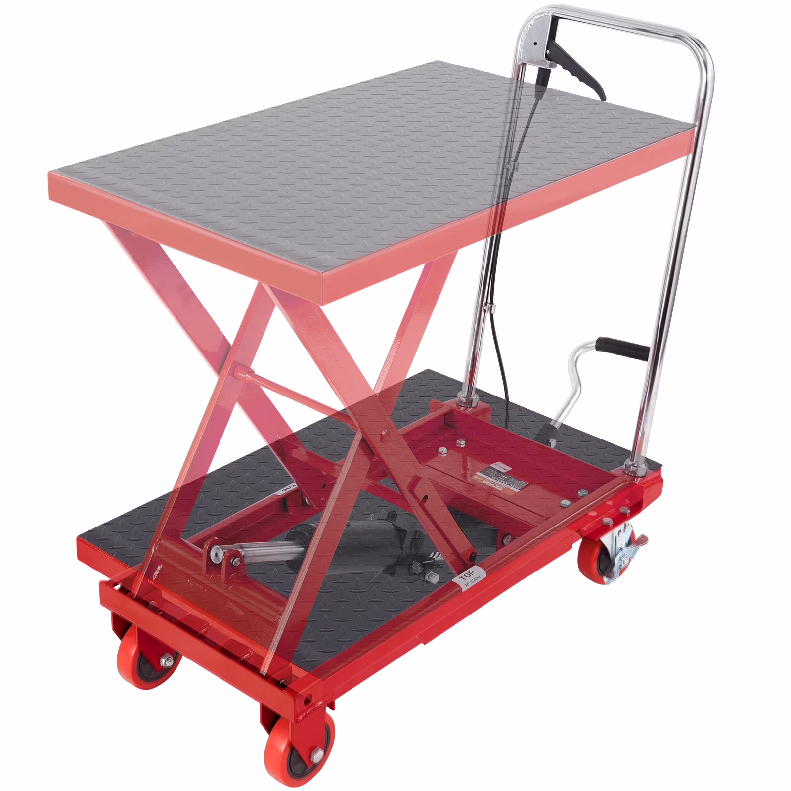 VEVOR Hydraulic Lift Table Cart, 500 lb Capacity 28.5
