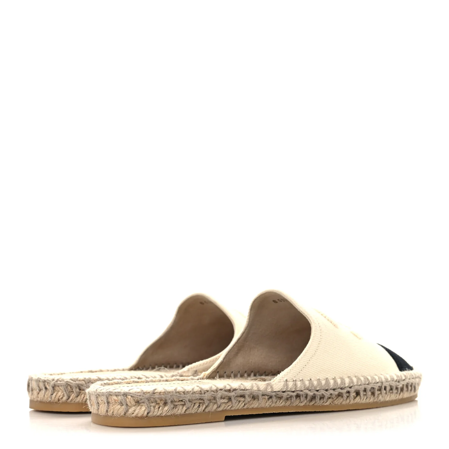 Denim CC Espadrille Mules 38  White Black