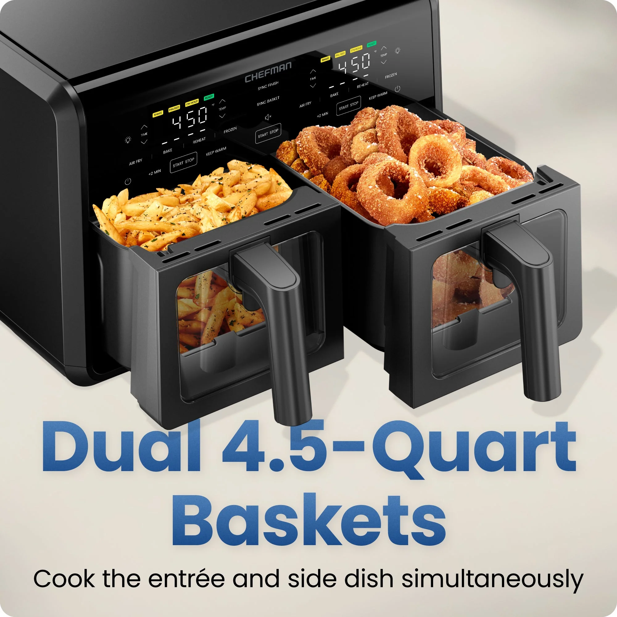 9 Qt. TurboFry Dual Basket Air Fryer with Window