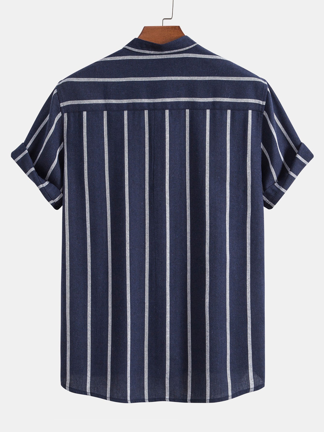 Chemises Henley en coton rayé
