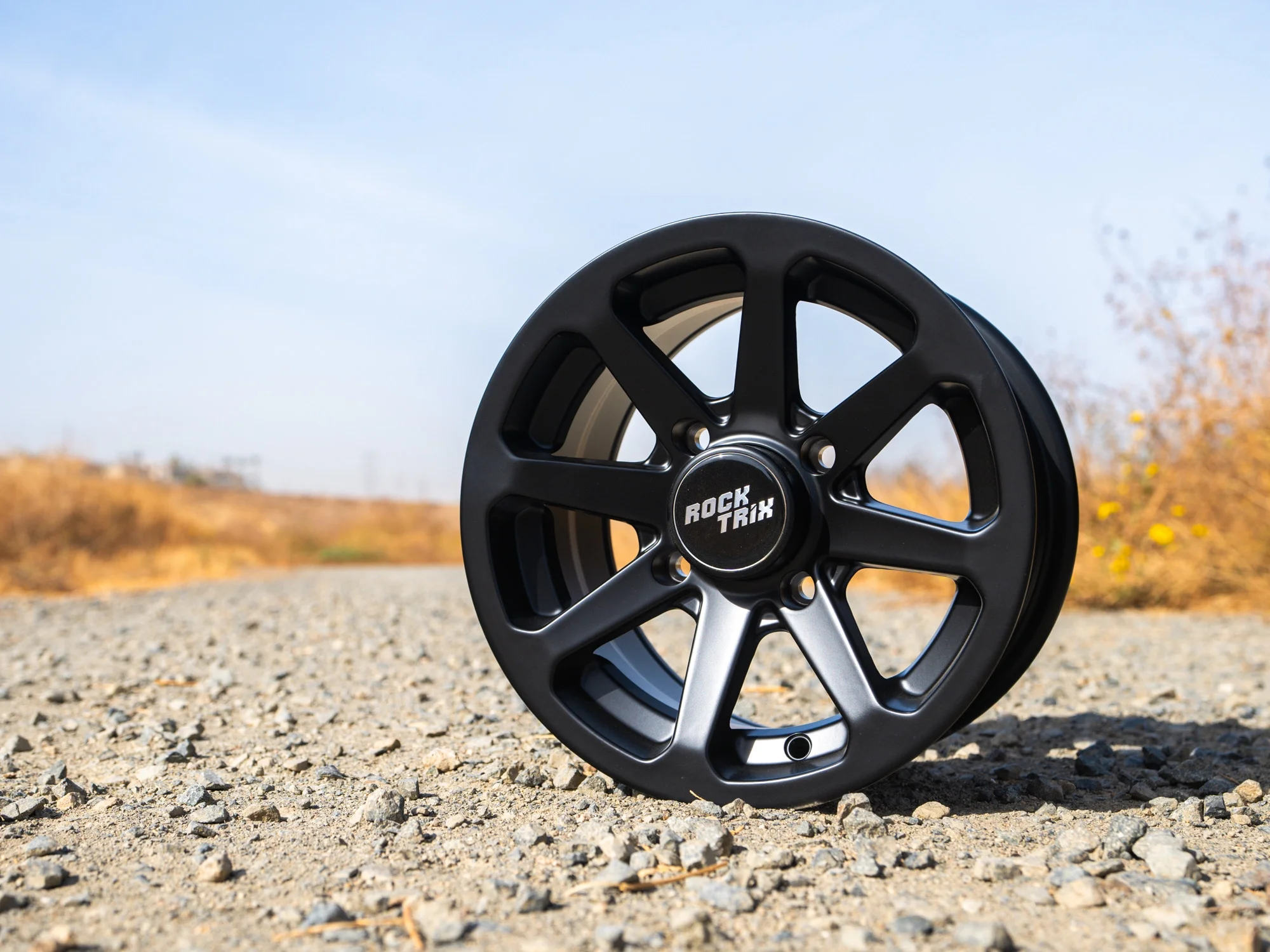 RT102 4pc 14in ATV Wheels 4x110 Rims 14x7, 5+2 Offset, Includes 10x1.25 Lug Nuts Compatible with IRS Honda Kawasaki Yamaha Rubicon Rincon Brute Force Kodiak Grizzly Rhino 4/110 (Set of 4)(Black/14x7) - Image 4