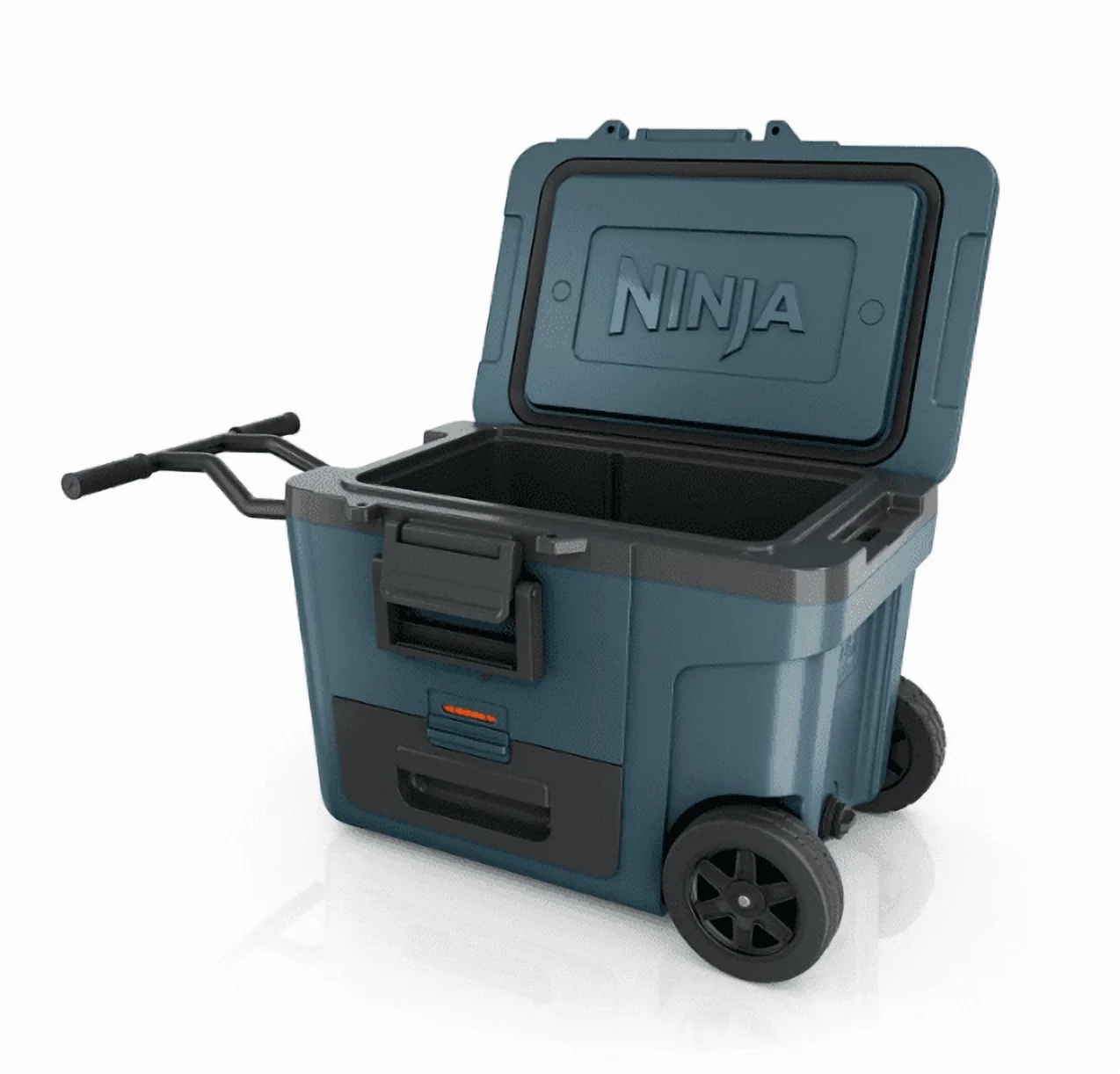 Ninja | Cooler | Frostvault 45QT Cooler with Wheels | Insulated with Temp Dry Storage Drawer | Keeps Ice Cold for Days | for the Beach, Camping, Picnics & More | Ocean Blue | FB245AOB