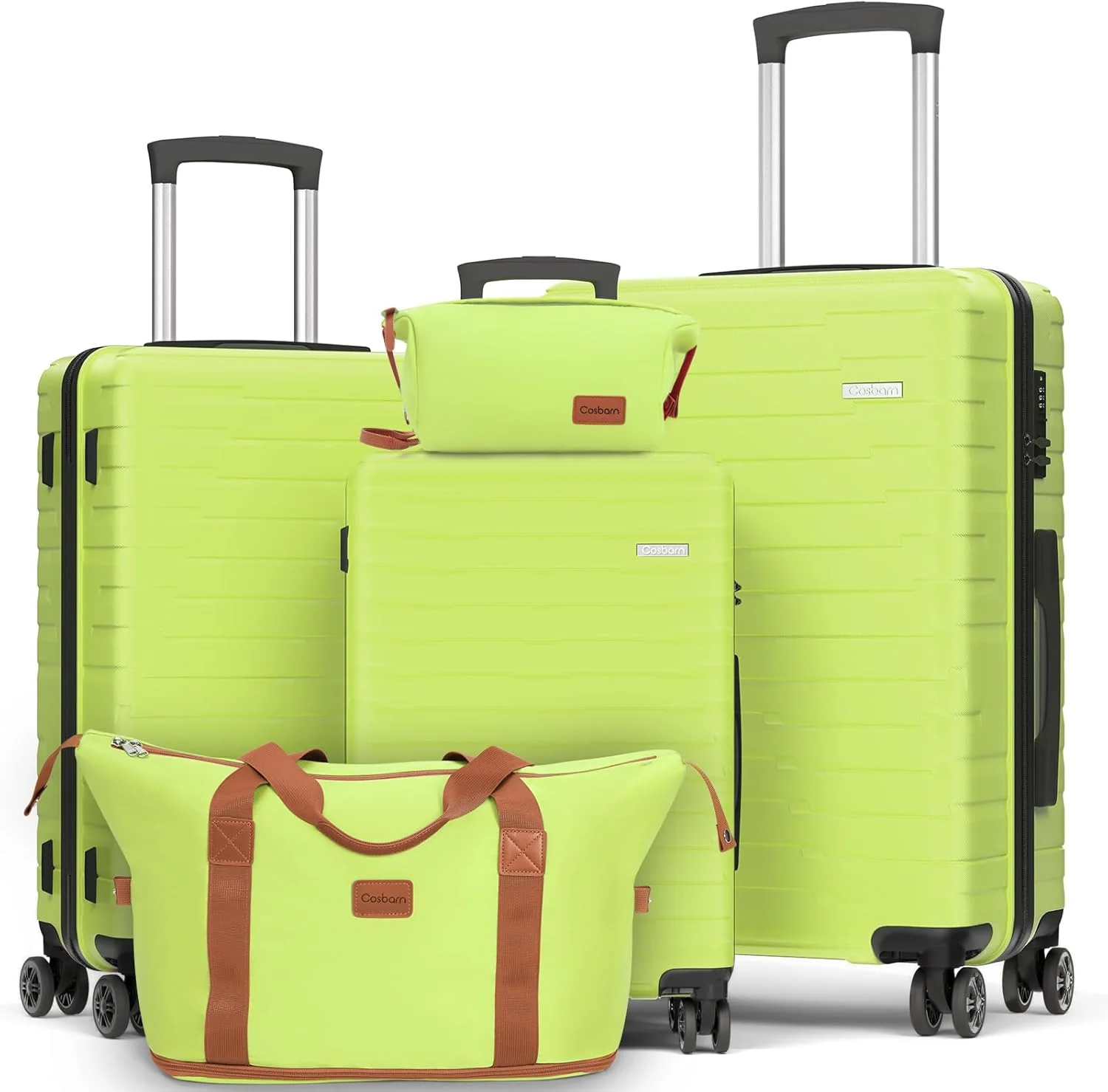 Ensemble de 5 valises à roulettes, valise rigide en ABS avec roulettes multidirectionnelles
