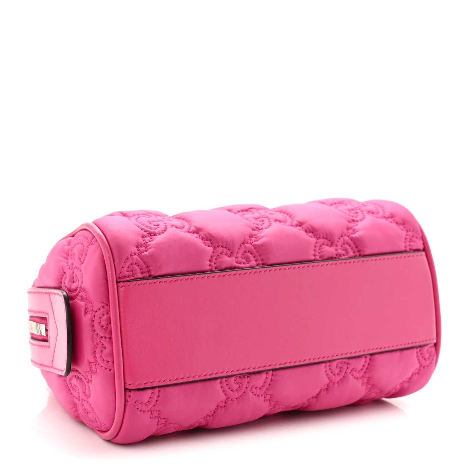 Nylon Calfskin Enamel GG Matelasse Mini Bowler Bag Lovely