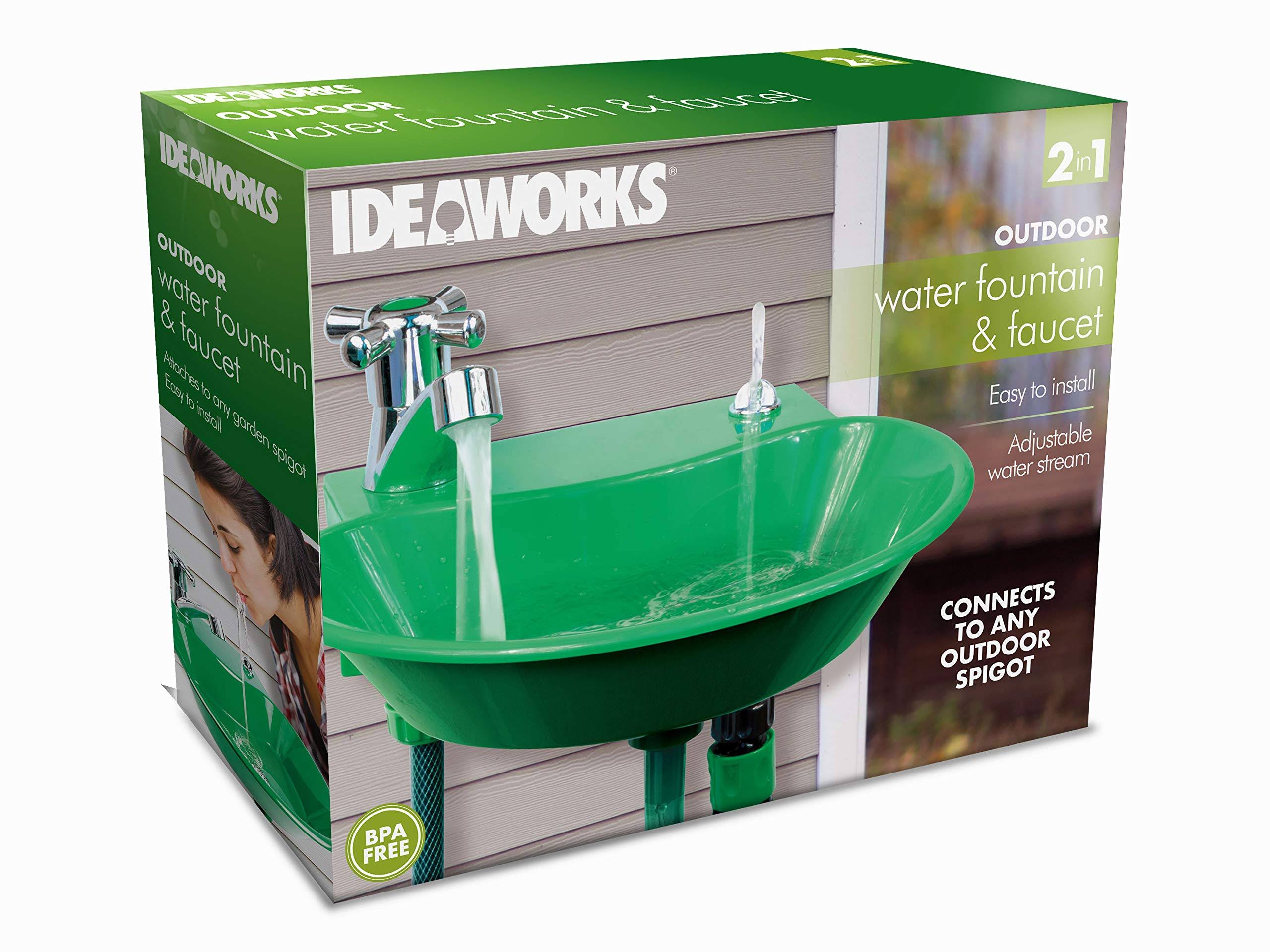 Ideaworks 2 in 1 Outdoor Water Fountain Faucet