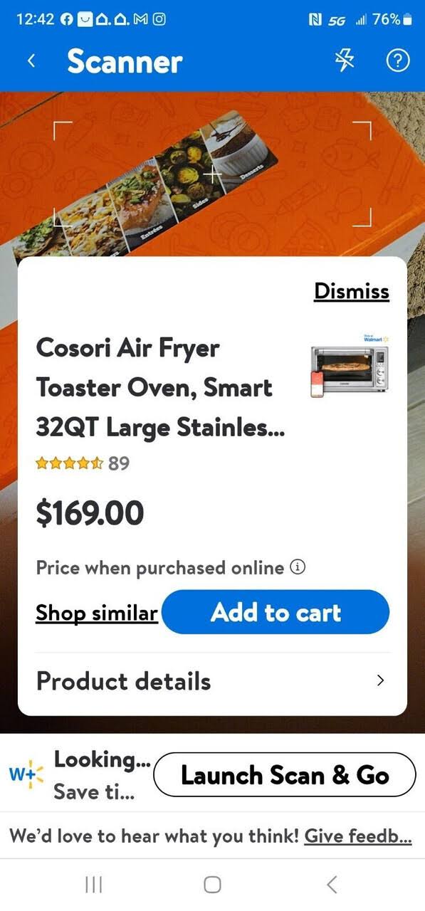 Cosori Smart Air Fryer Toaster Oven, Large 32-quart, Stainless Steel, Silver, cto-r301s-susw