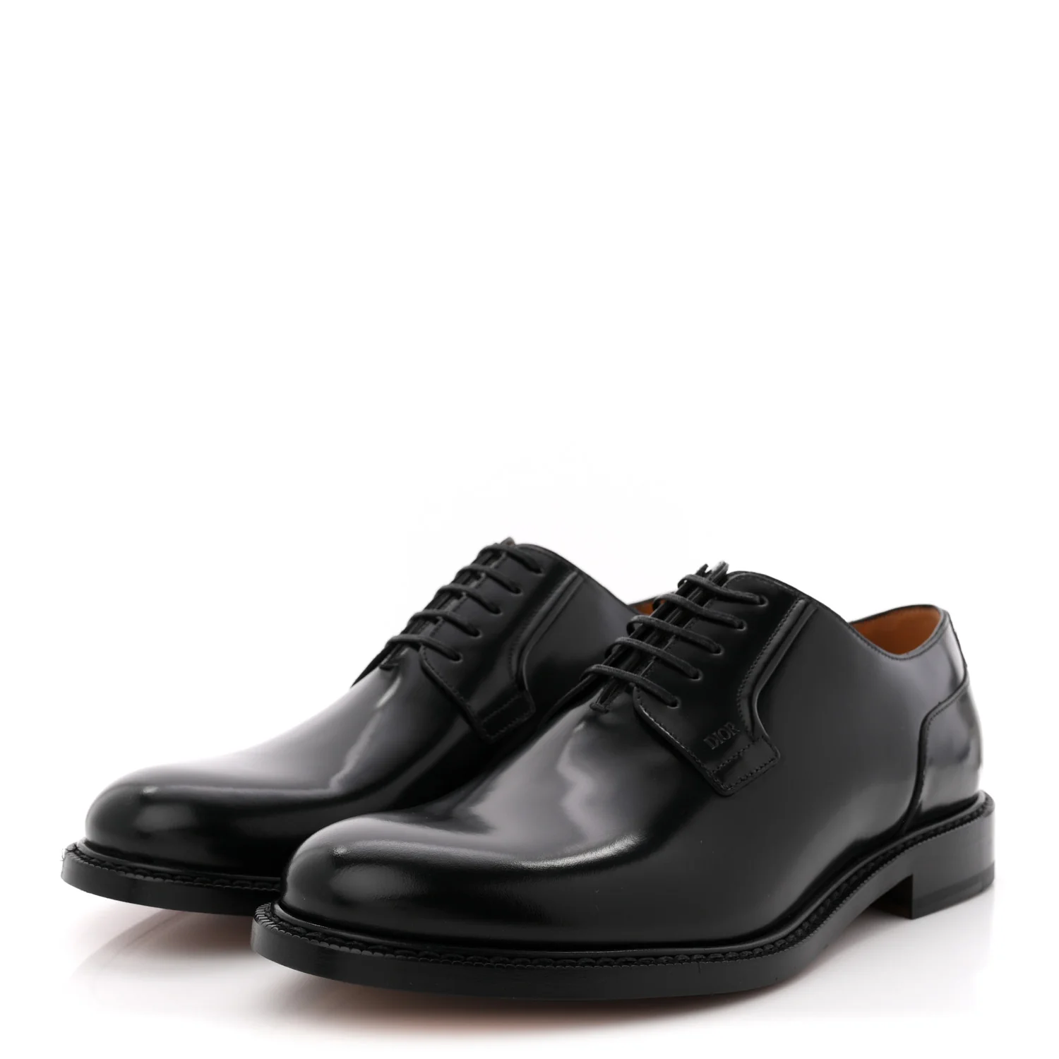 Calfskin Mens Derby Shoes 42.5 Black