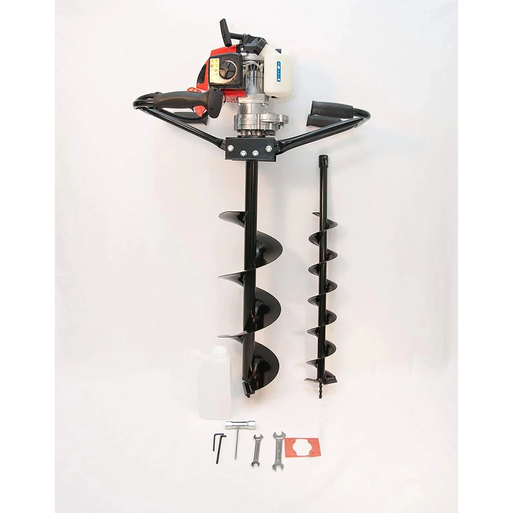 2 Man Hand Held Post Hole Digger / Earth Auger w/ 6 & 10 Bits 63 Cc 3 HP Epa