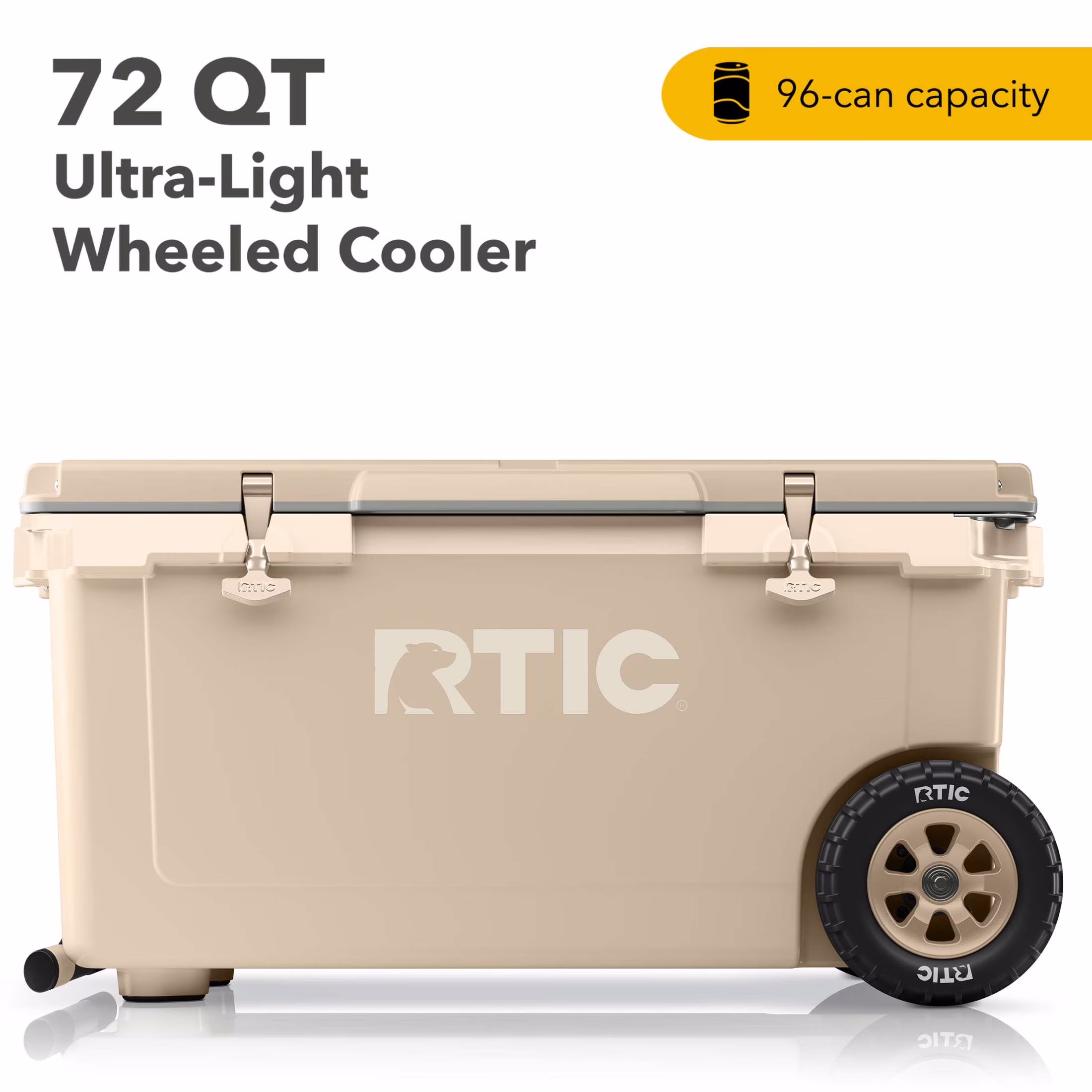 72 QT Ultra-Light Wheeled Hard-Sided Ice Chest Cooler, Fits 96 Cans, Dark Grey Cool Grey(Dark Grey Cool Grey) - Image 9