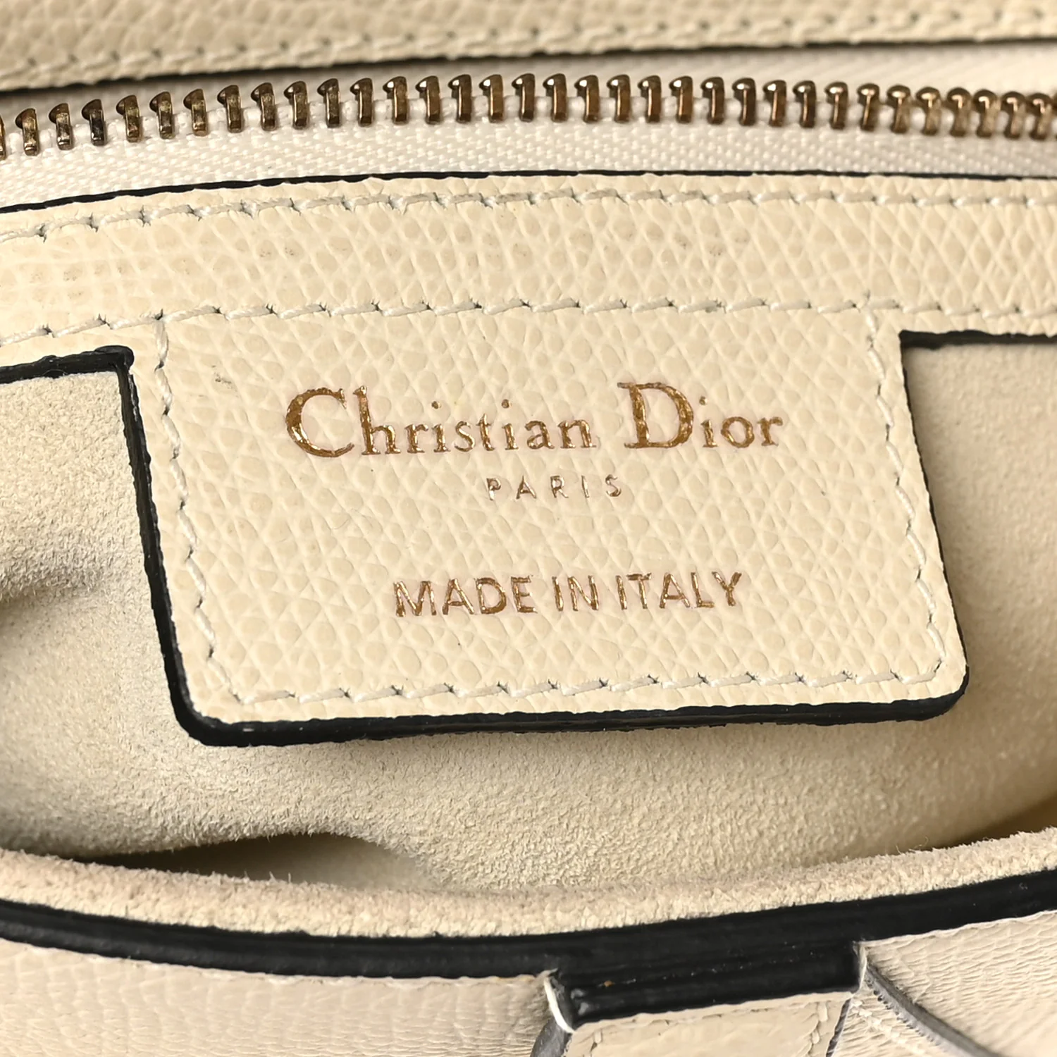 Grained Calfskin Saddle Bag White