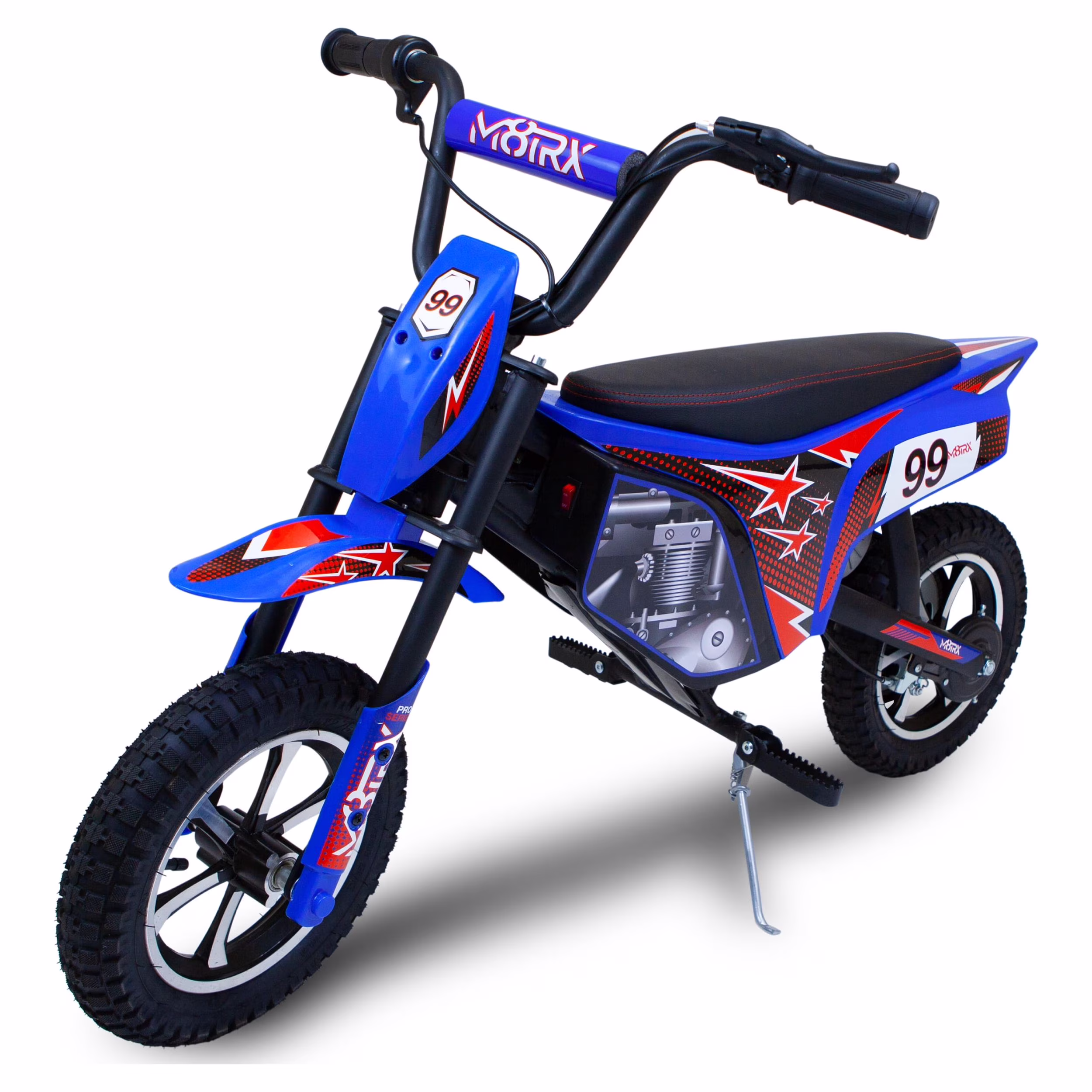 Blue 24V Electric Dirt Bike, Ride on Toy Motorcycle for Kids and Teens(Blue)