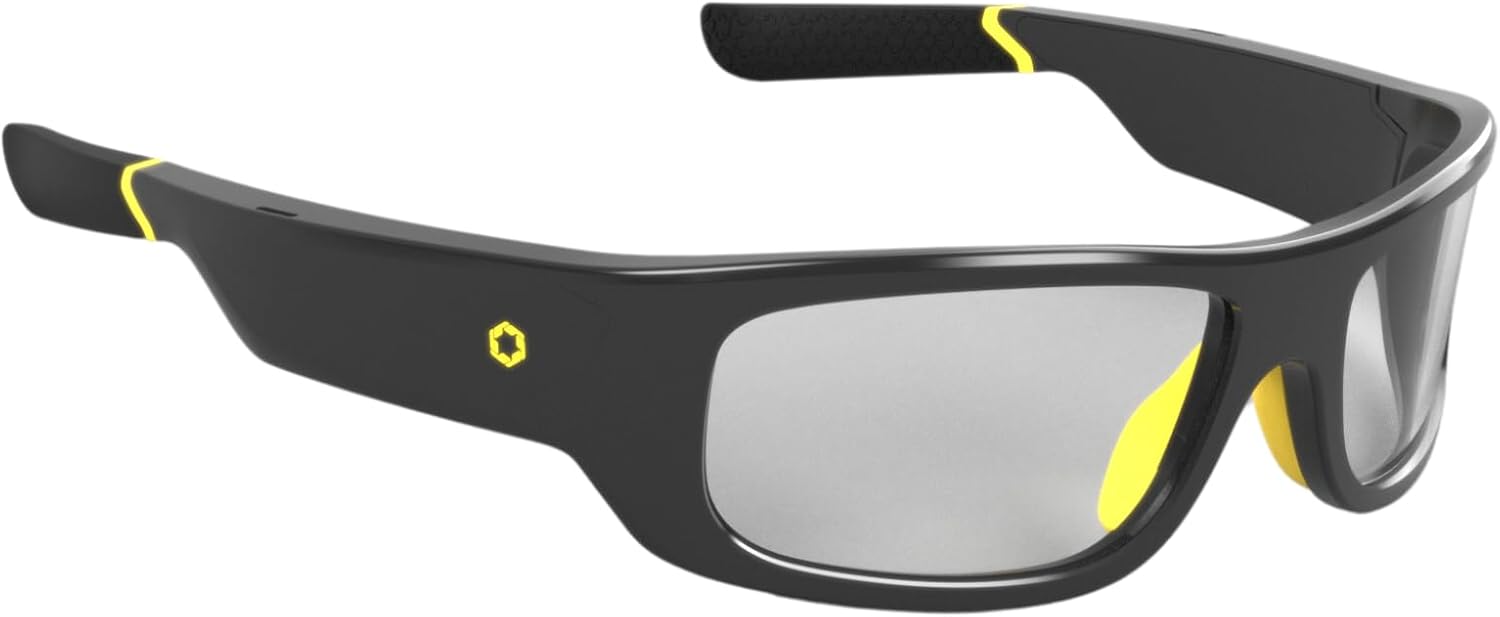Lucyd Armor Smart Safety Glasses  TR90 Frame  Light Adaptive Lenses  Open Ear Speakers & Microphone - ANSI Z87.1