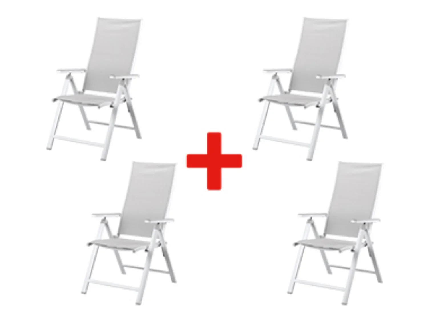 LIVARNO home Lot de 4 fauteuils HOUSTON