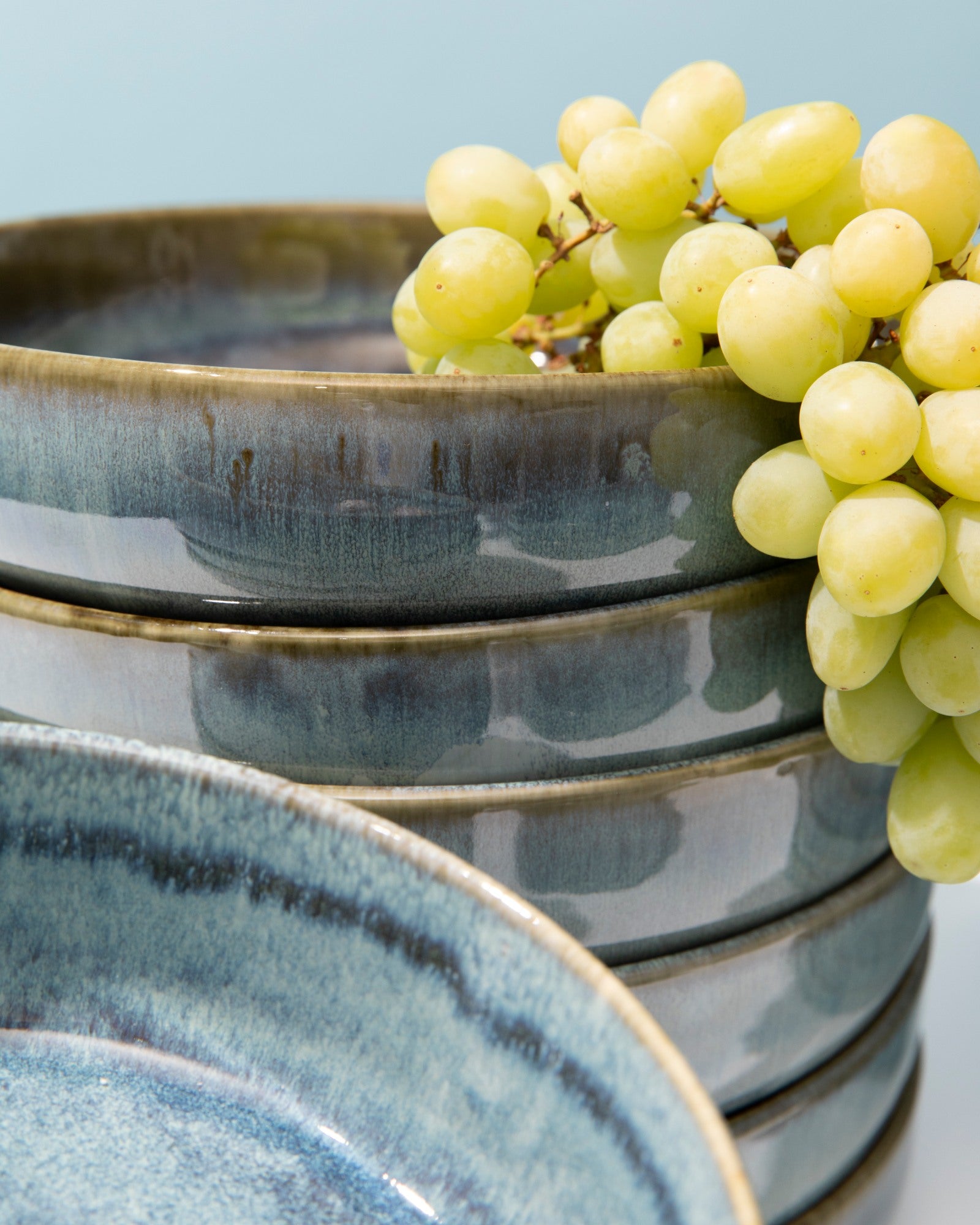 CORDOAMA - PASTA PLATE MODERN GREEN-BLUE