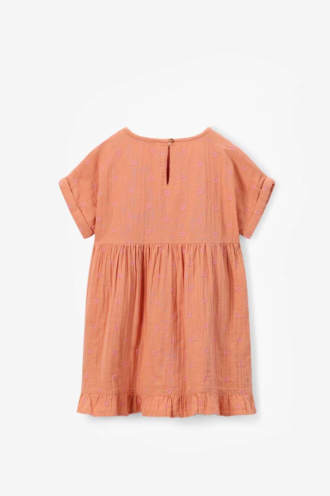 Oranje jurk met embroidery