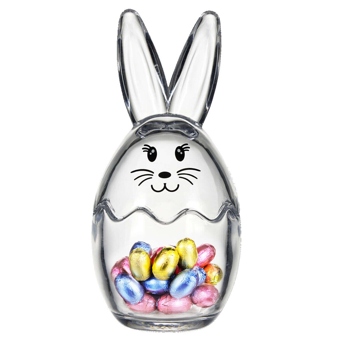 Bonbonnière en verre 0,5L forme lapin Ø10xH21,5cm