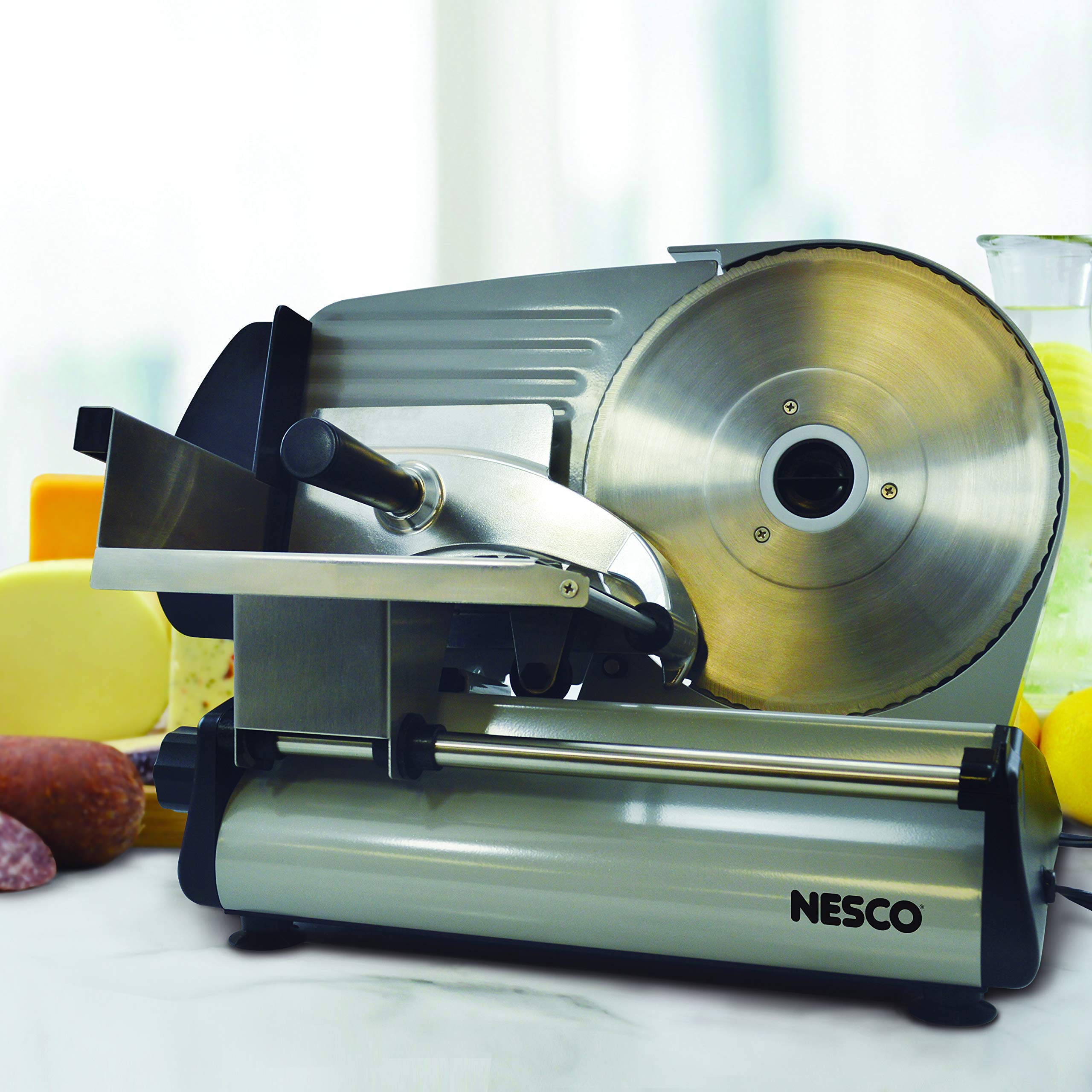 Stainless Steel Food Slicer Adjustable Thickness, 8.7