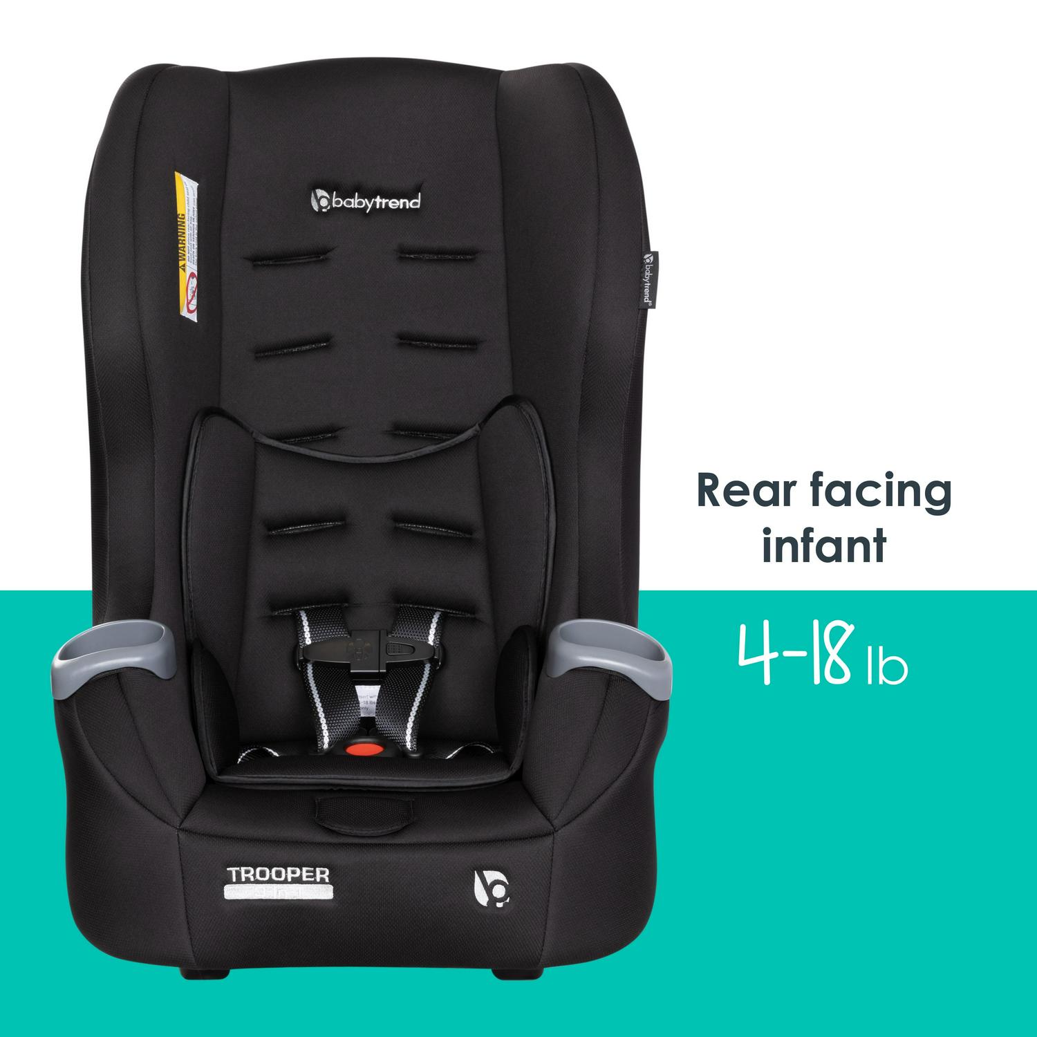 Baby Trend Trooper 3 - in - 1 Convertible Car Seat - Desert Black