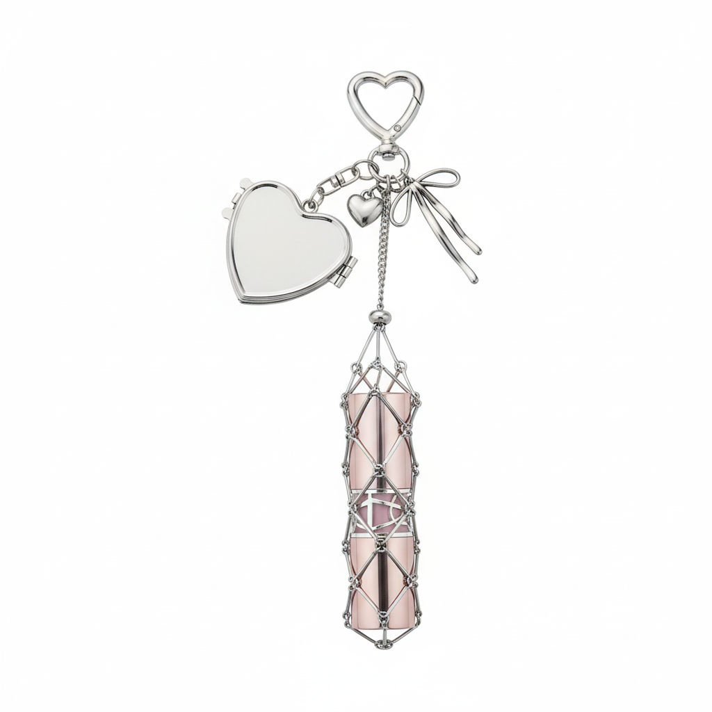 Chic Stainless / Alloy Lip Gloss Holder with Mirror
