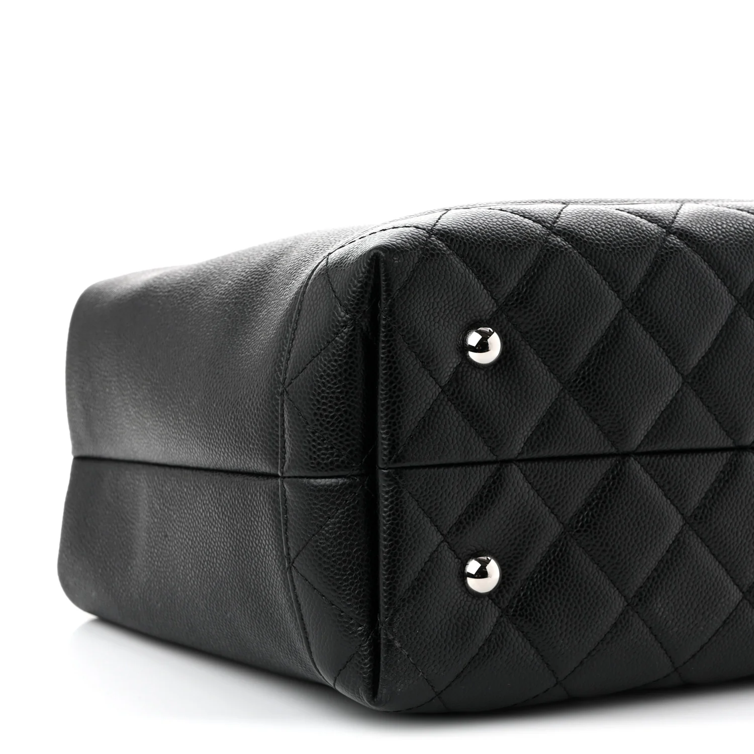 Soft Caviar CC Medium Top Handle Tote Black