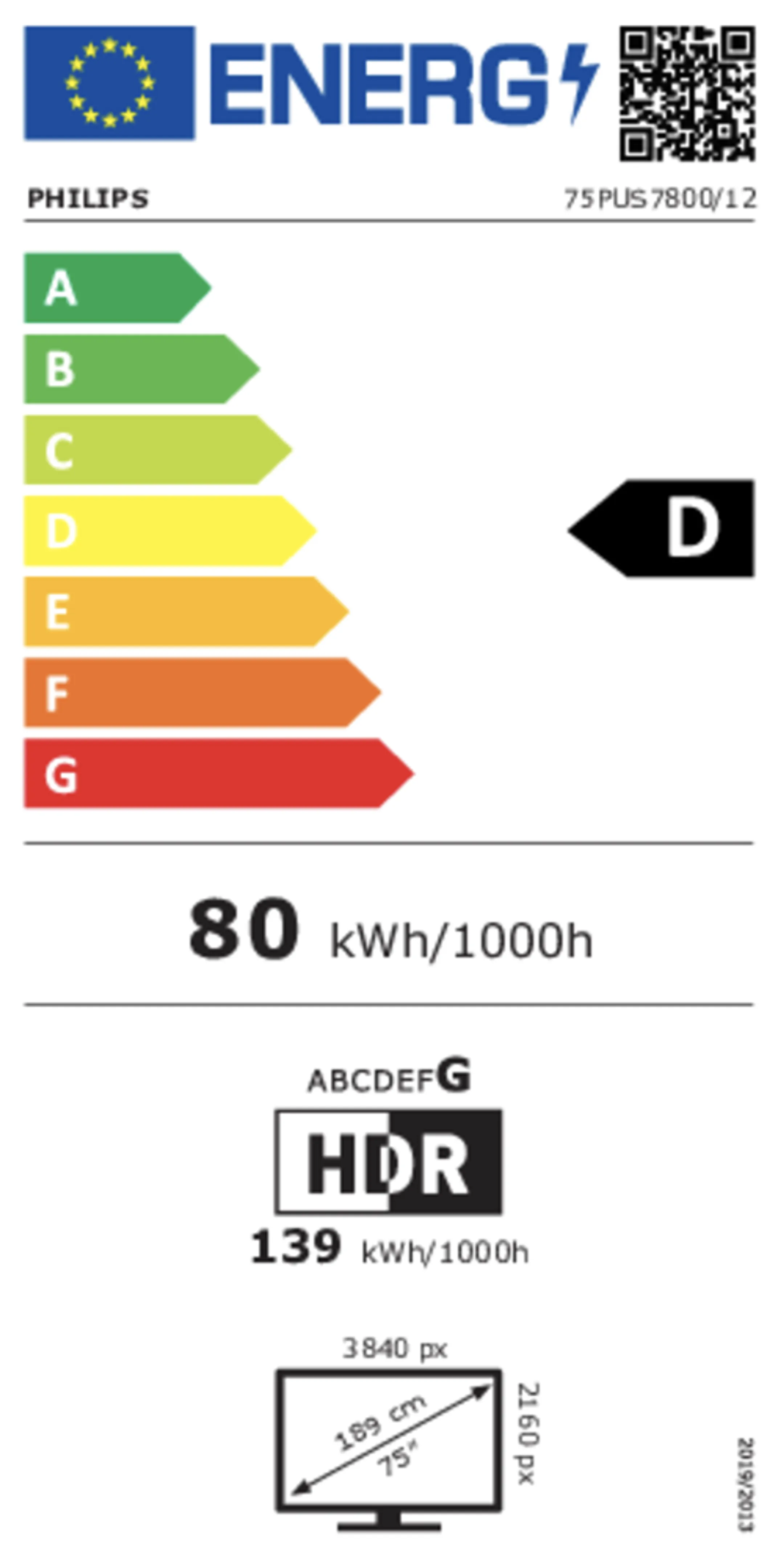 Philips QLED TV 4K 75PUS7800/12 (2025) - 75 inch