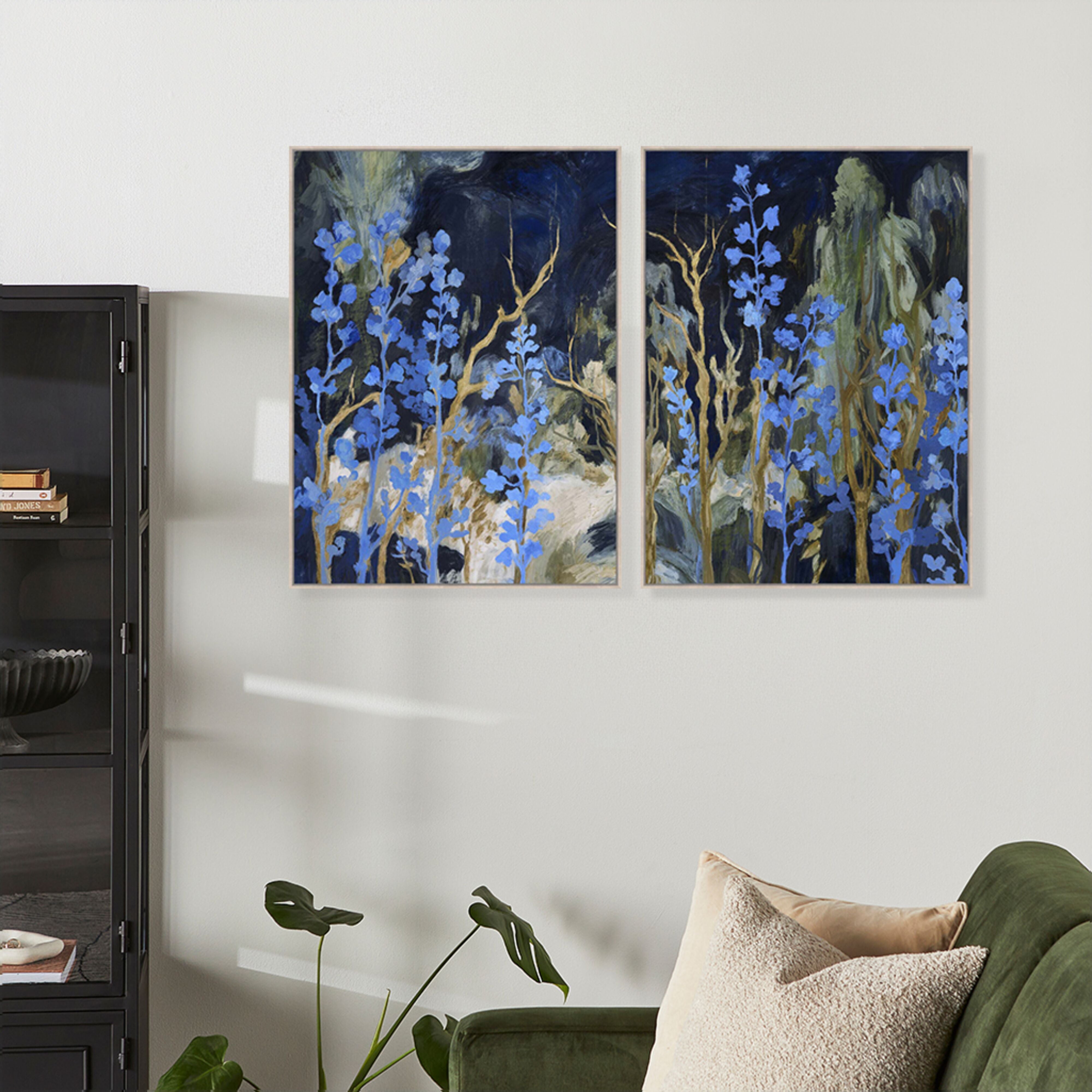 Whispers of the Night Framed Textured Print Duo 180x120cm