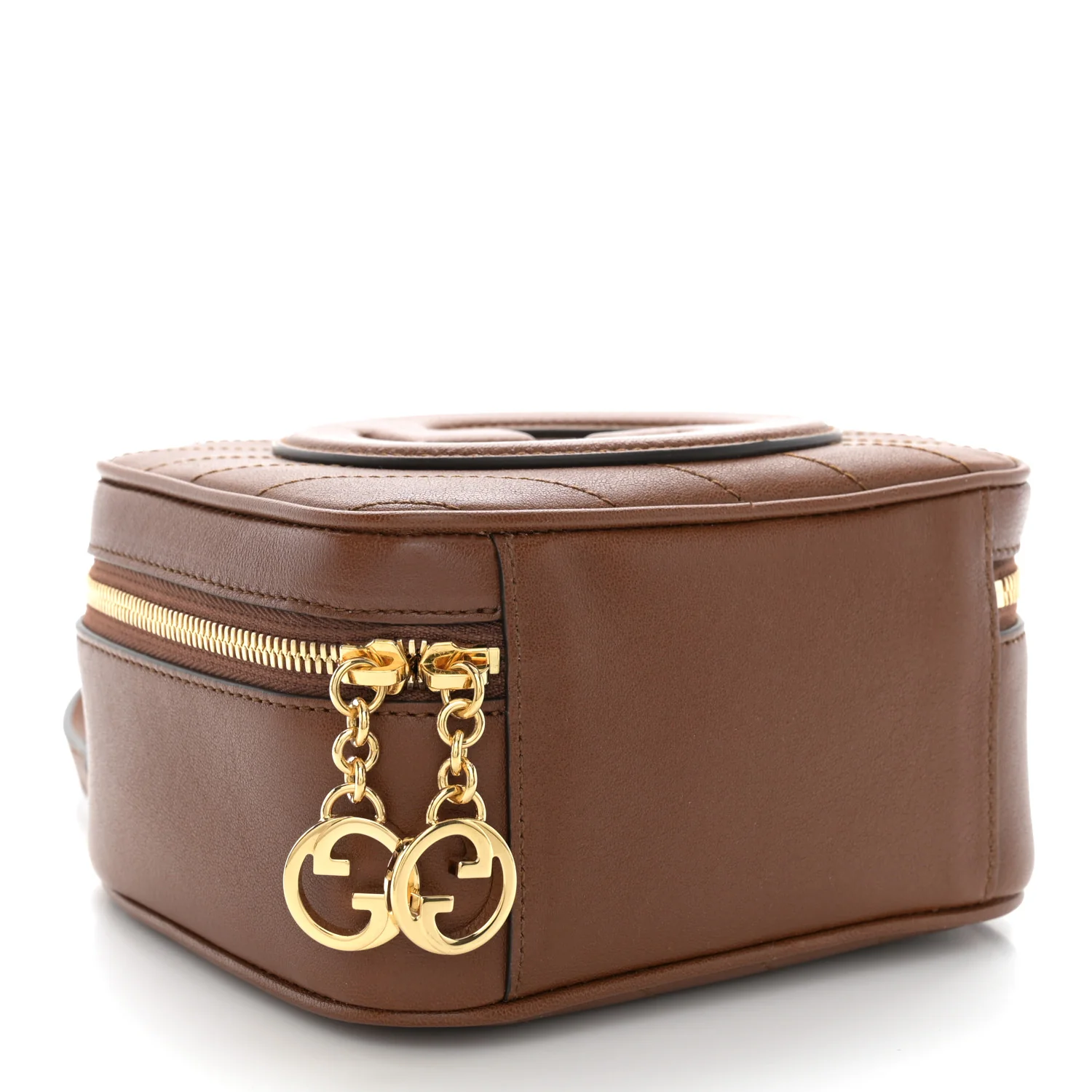 Sakai Be Green Calfskin Diagonal Stitched Blondie Top Handle Bag Cuir
