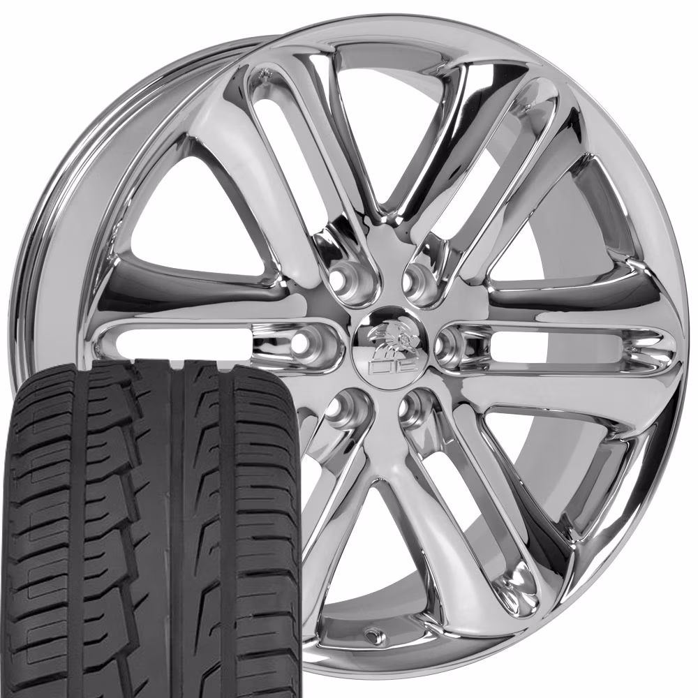 22 inch Chrome 3918 Tires Fit Ford Trucks F150 Style Rims